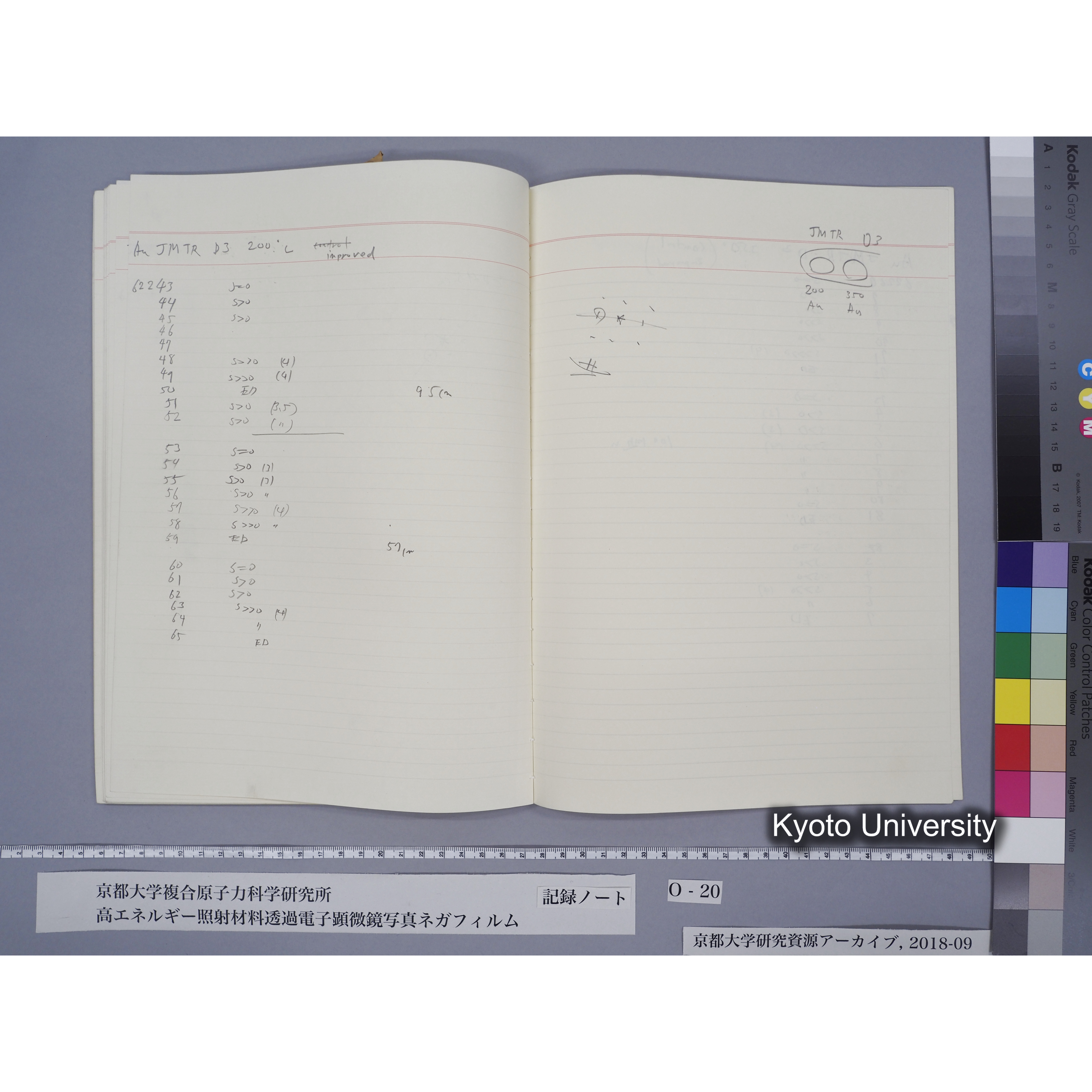 [記録ノート, Oシリーズ] 大洗TEMノートO-20 北大工 1989.10.13〜. 59596〜. (46)