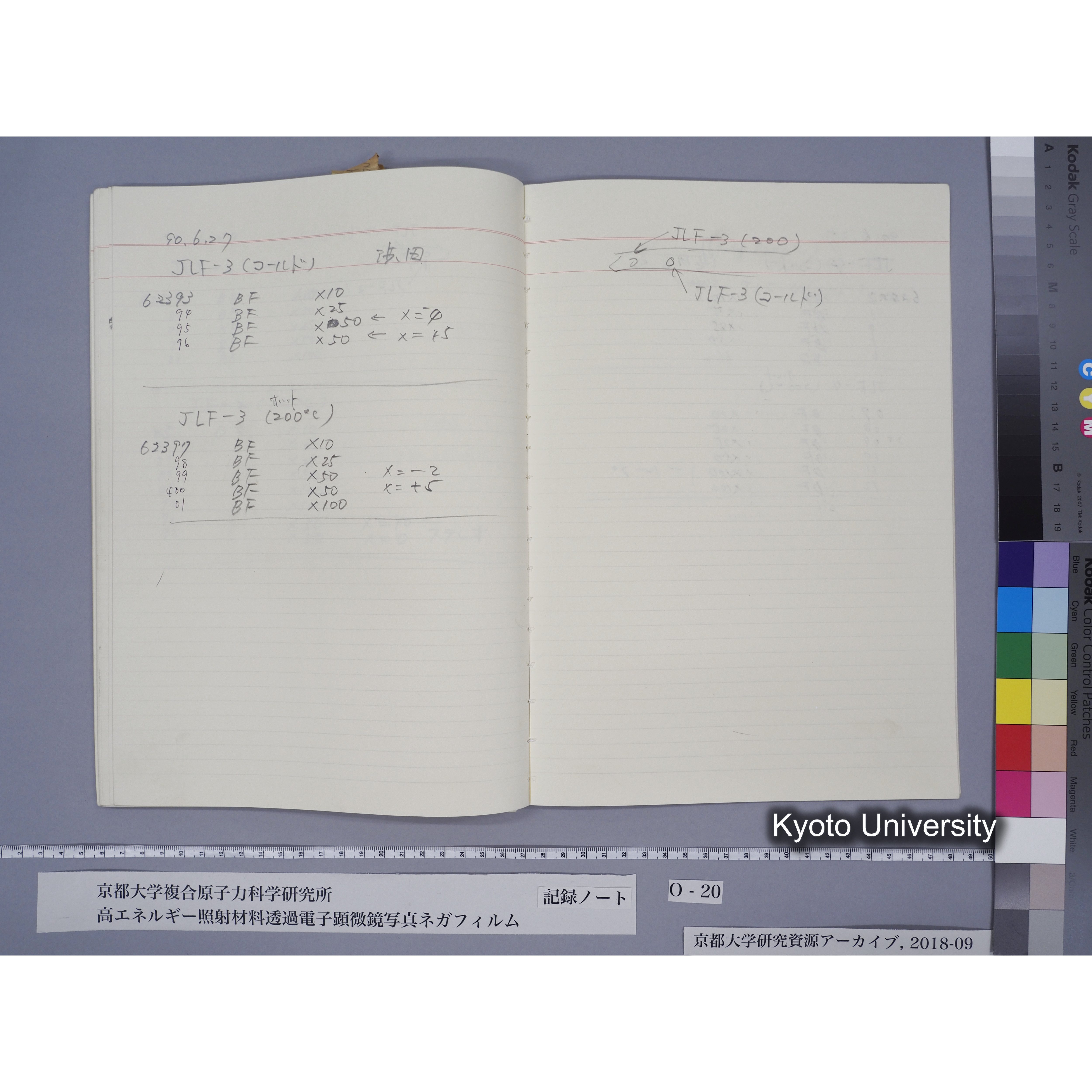 [記録ノート, Oシリーズ] 大洗TEMノートO-20 北大工 1989.10.13〜. 59596〜. (55)