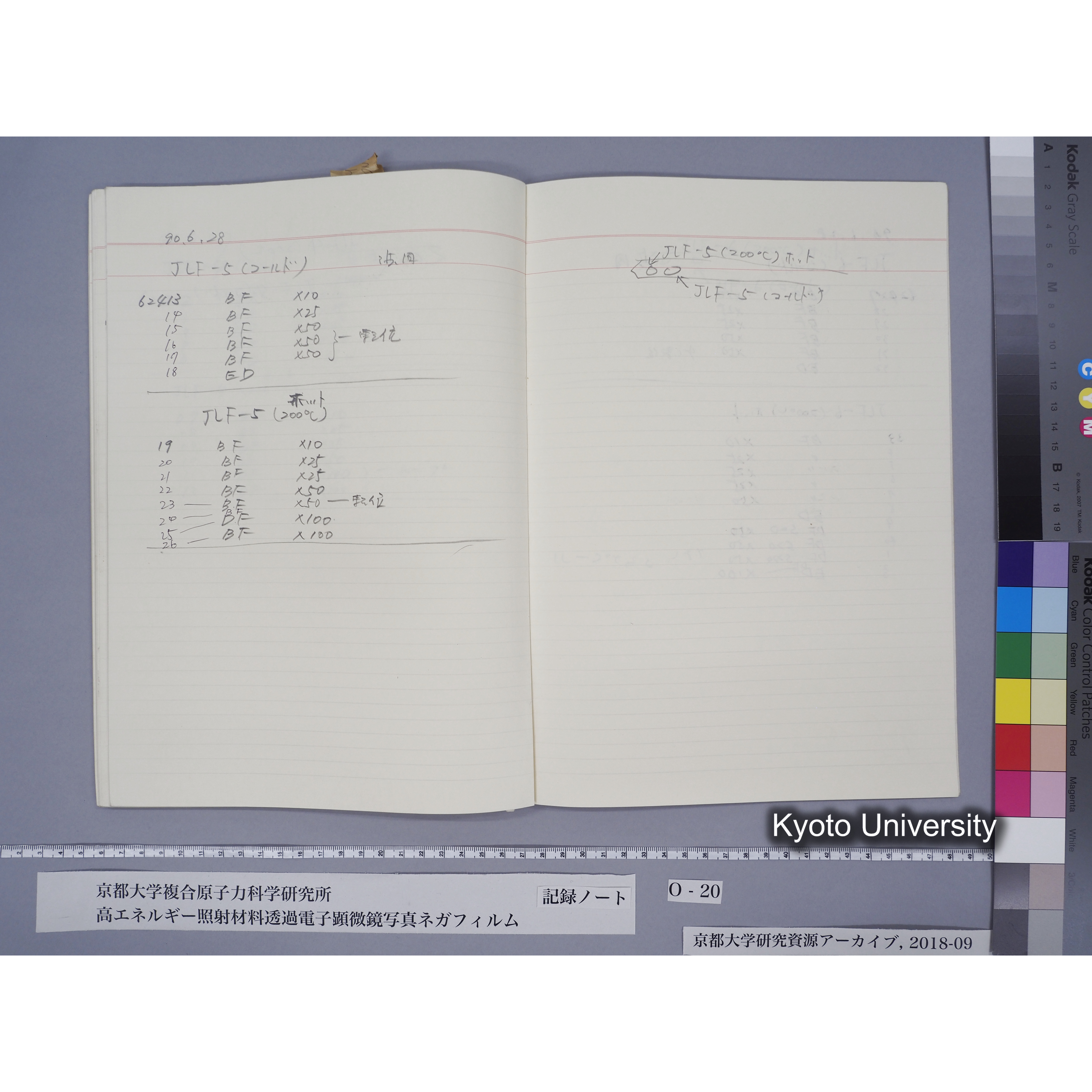 [記録ノート, Oシリーズ] 大洗TEMノートO-20 北大工 1989.10.13〜. 59596〜. (57)