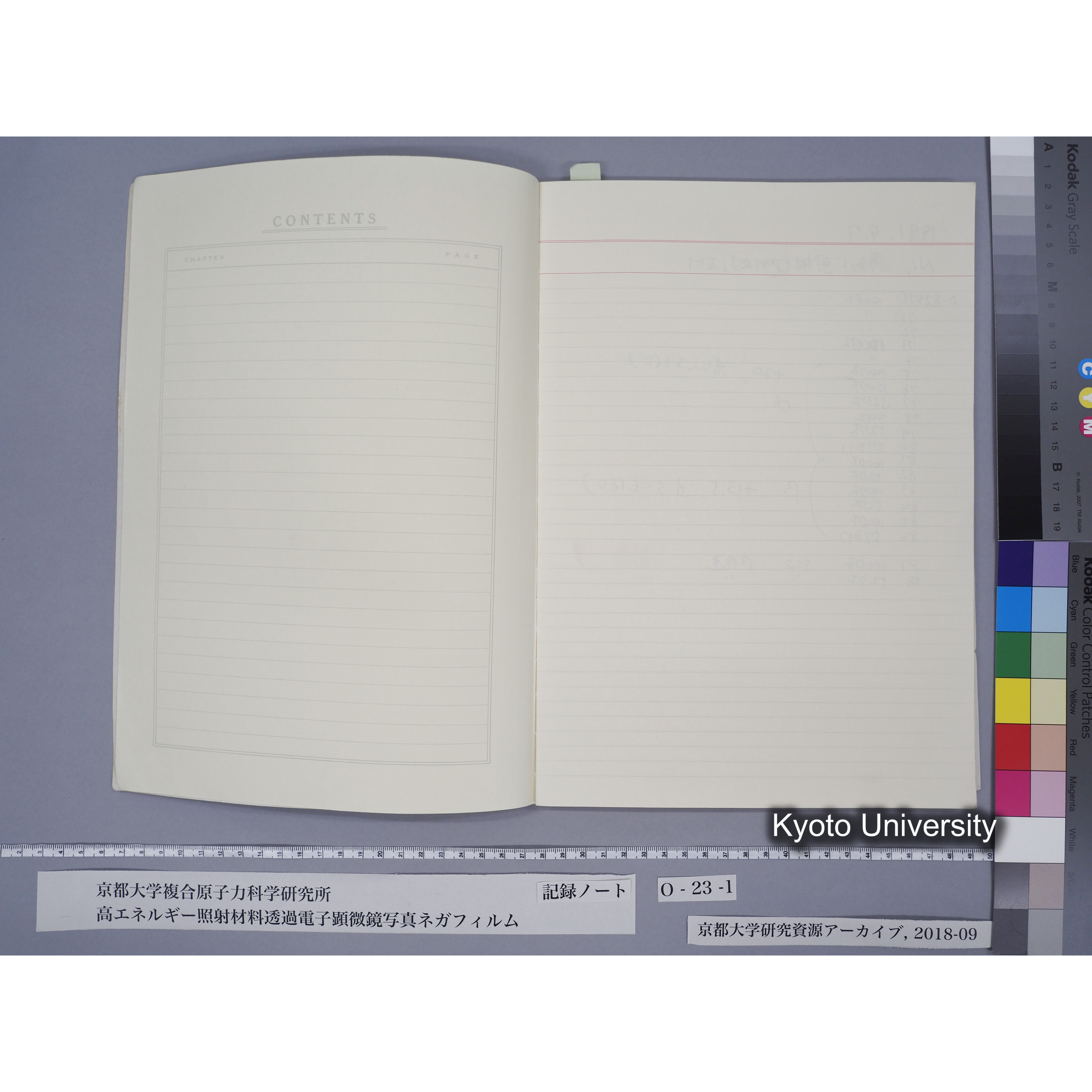 [記録ノート, Oシリーズ] O-23 (上) 平成3年9月. (3)