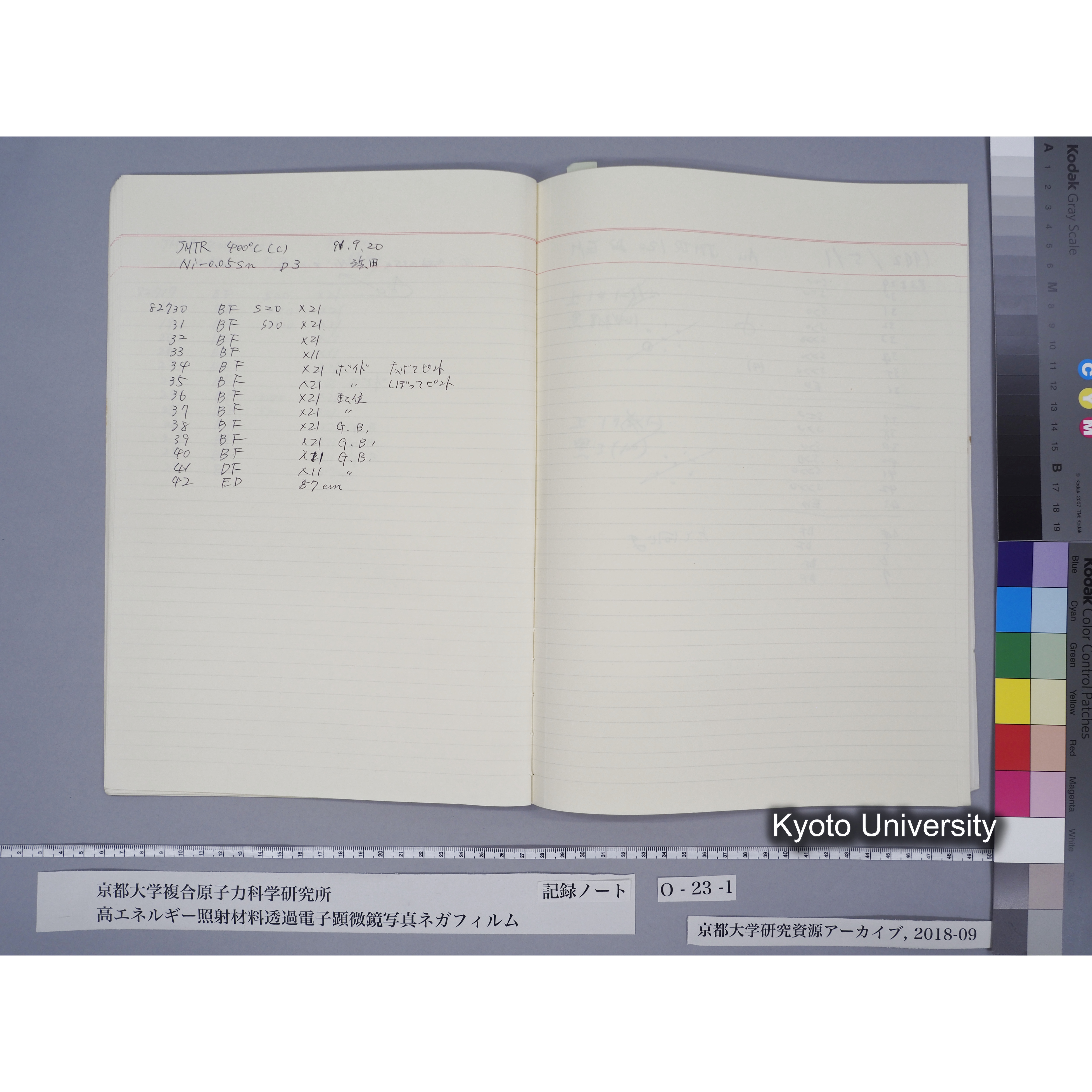 [記録ノート, Oシリーズ] O-23 (上) 平成3年9月. (15)