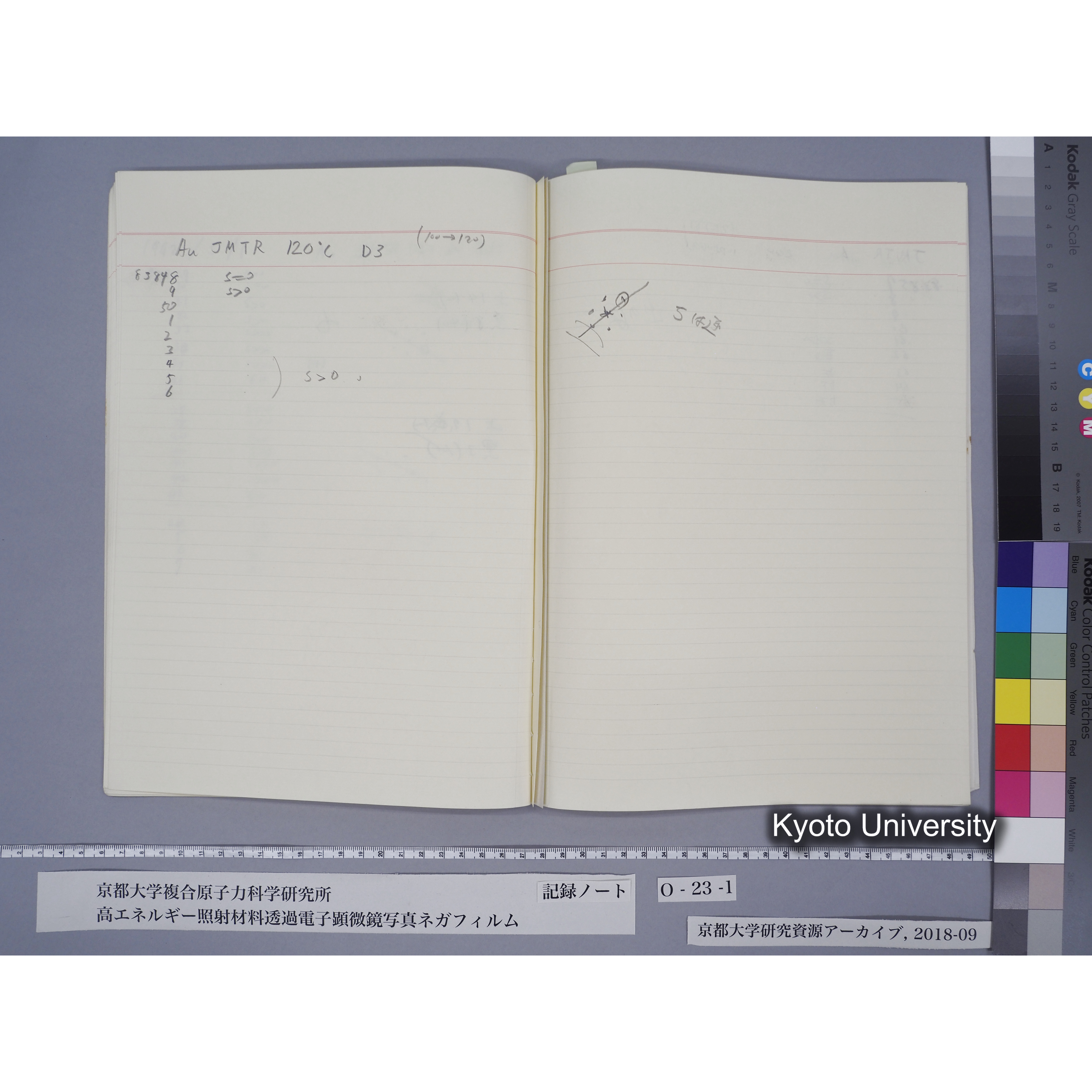 [記録ノート, Oシリーズ] O-23 (上) 平成3年9月. (17)