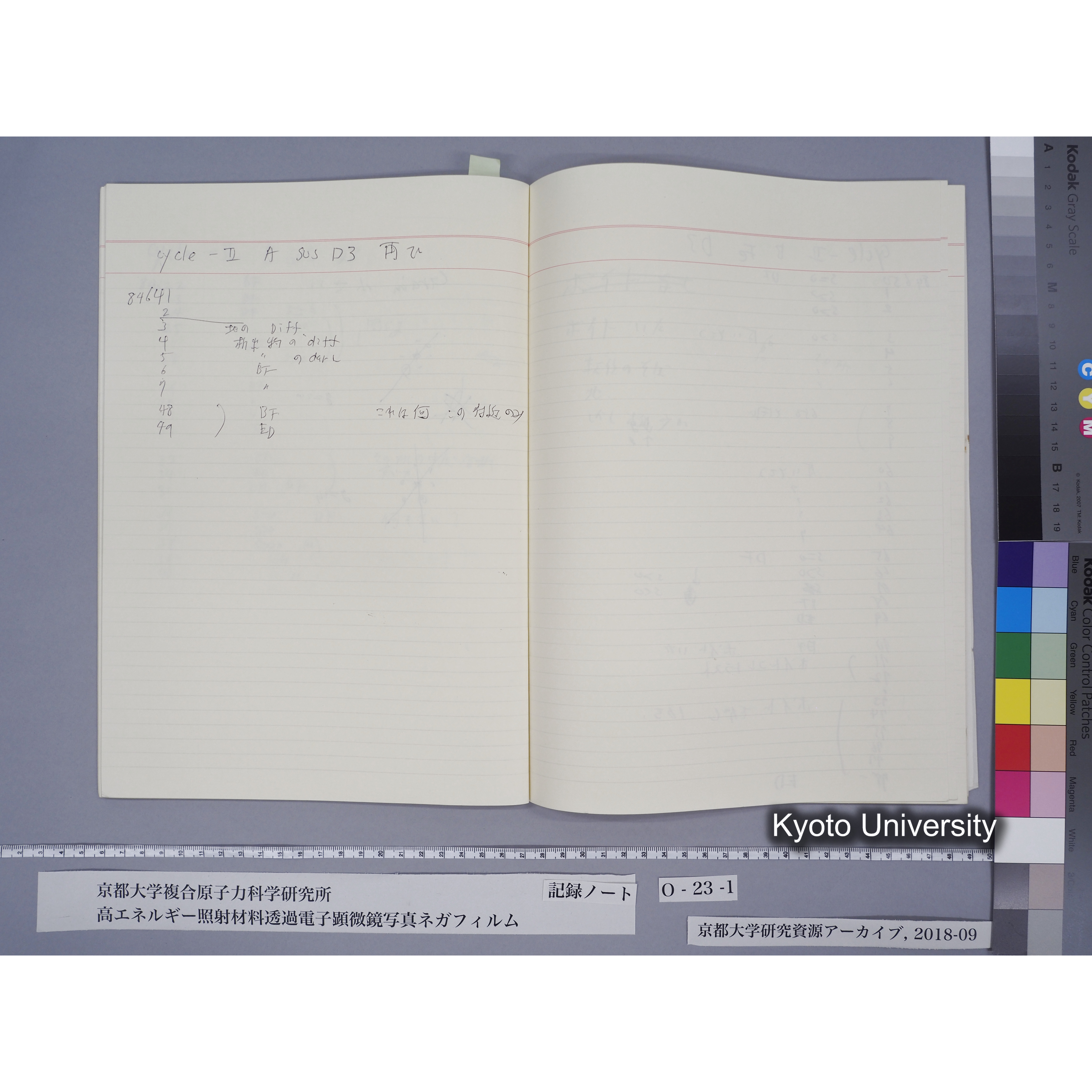 [記録ノート, Oシリーズ] O-23 (上) 平成3年9月. (30)