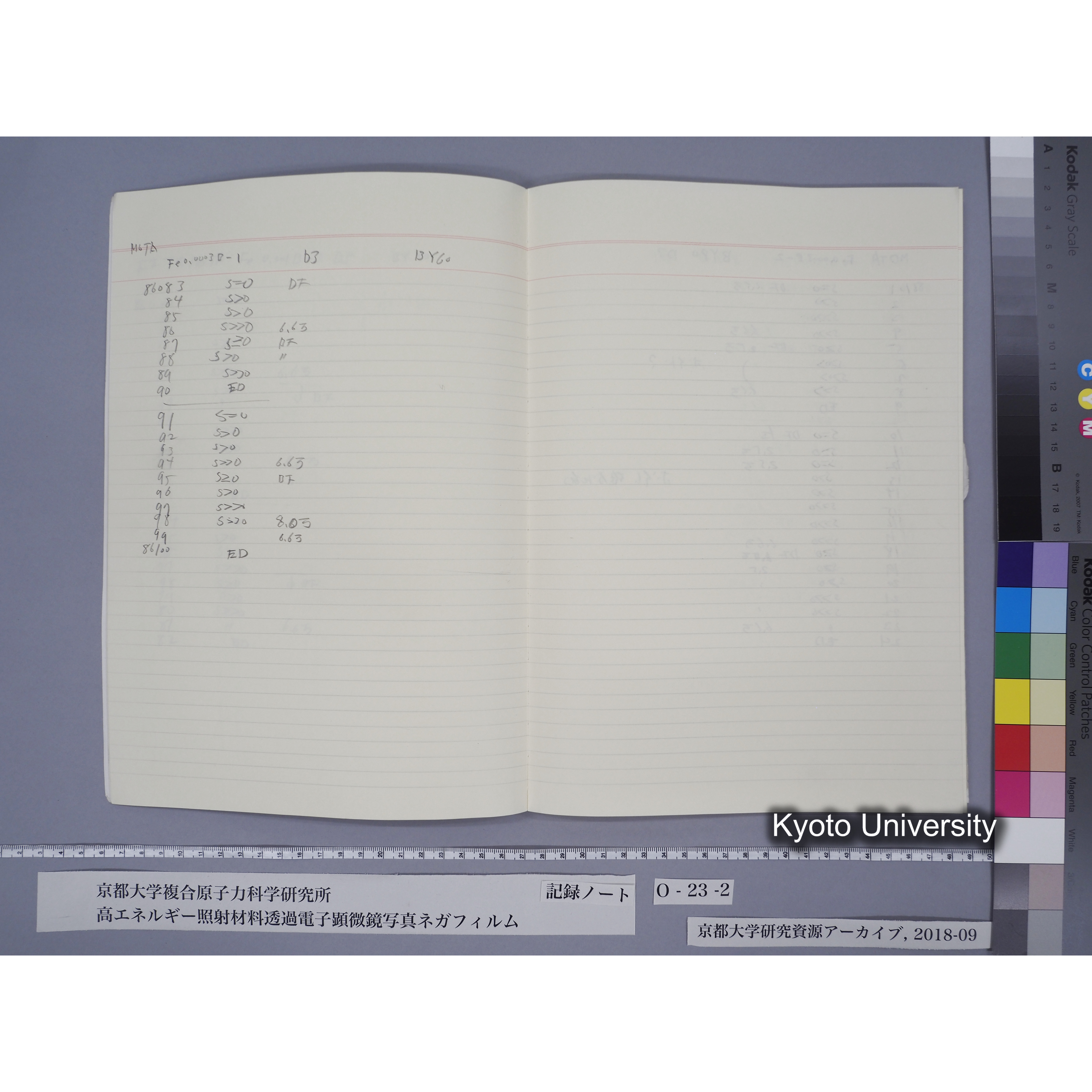 [記録ノート, Oシリーズ] O-23 (下). (11)