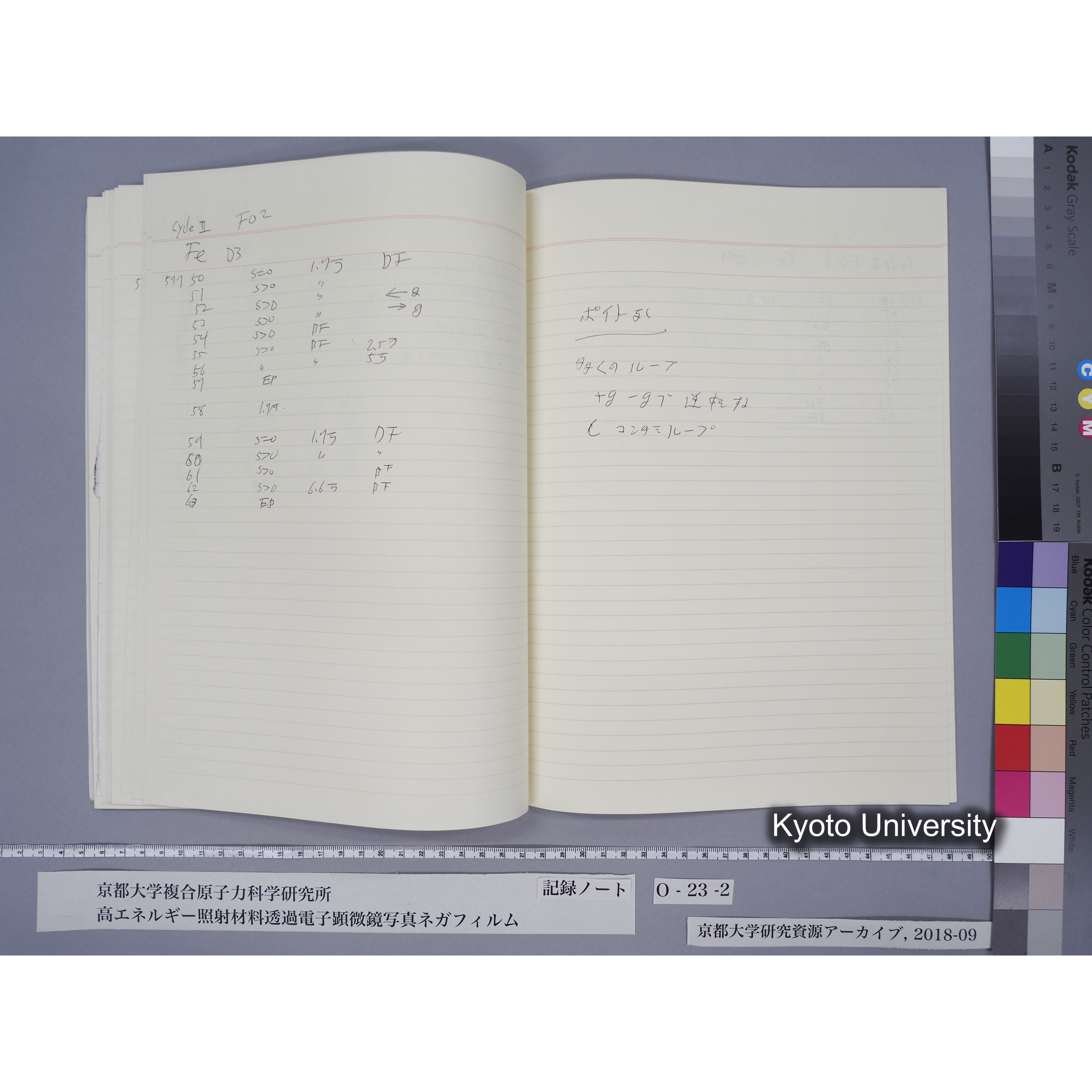 [記録ノート, Oシリーズ] O-23 (下). (56)