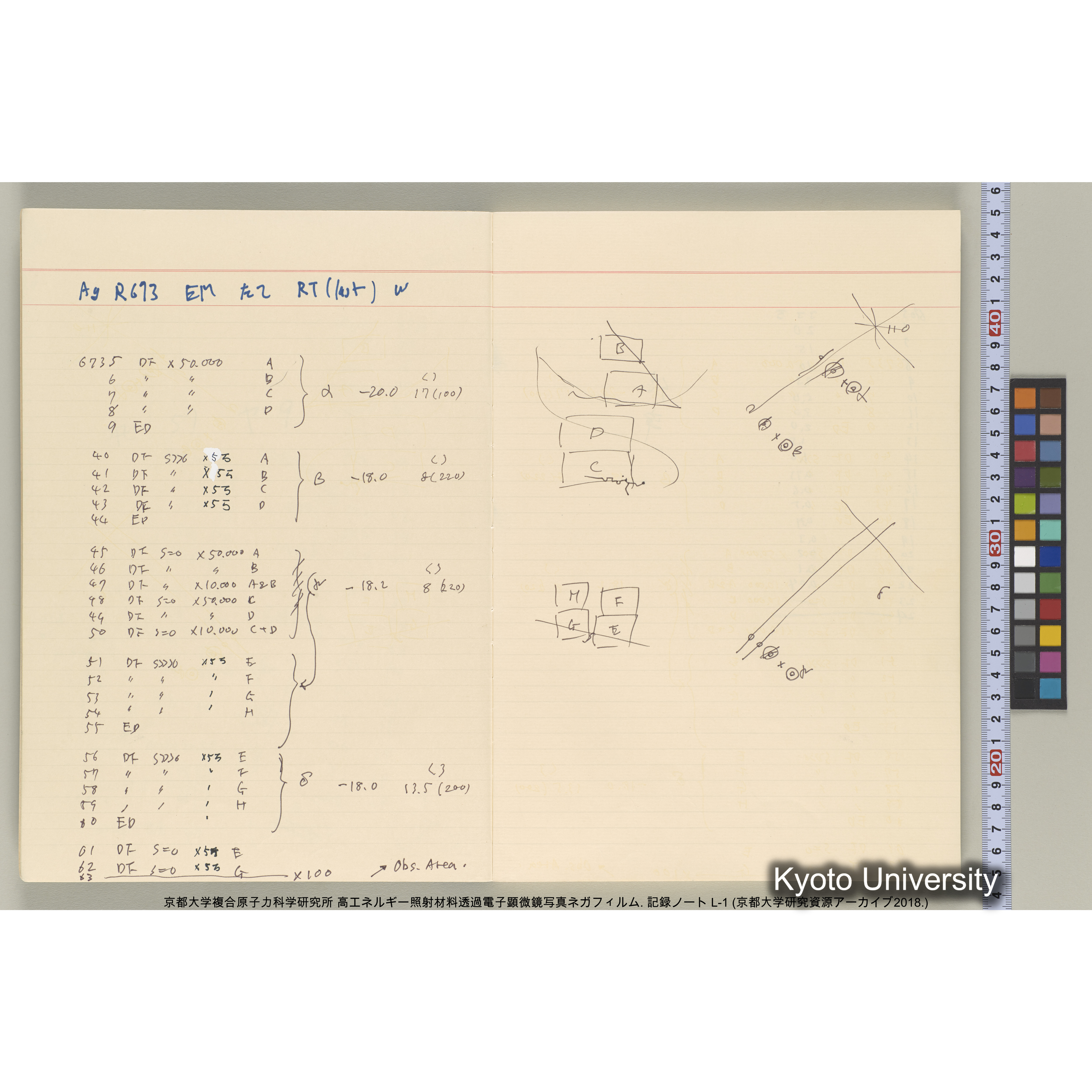 [記録ノート, Lシリーズ] 大洗200CX EMノート L1 北大. 6735～7783. (4)