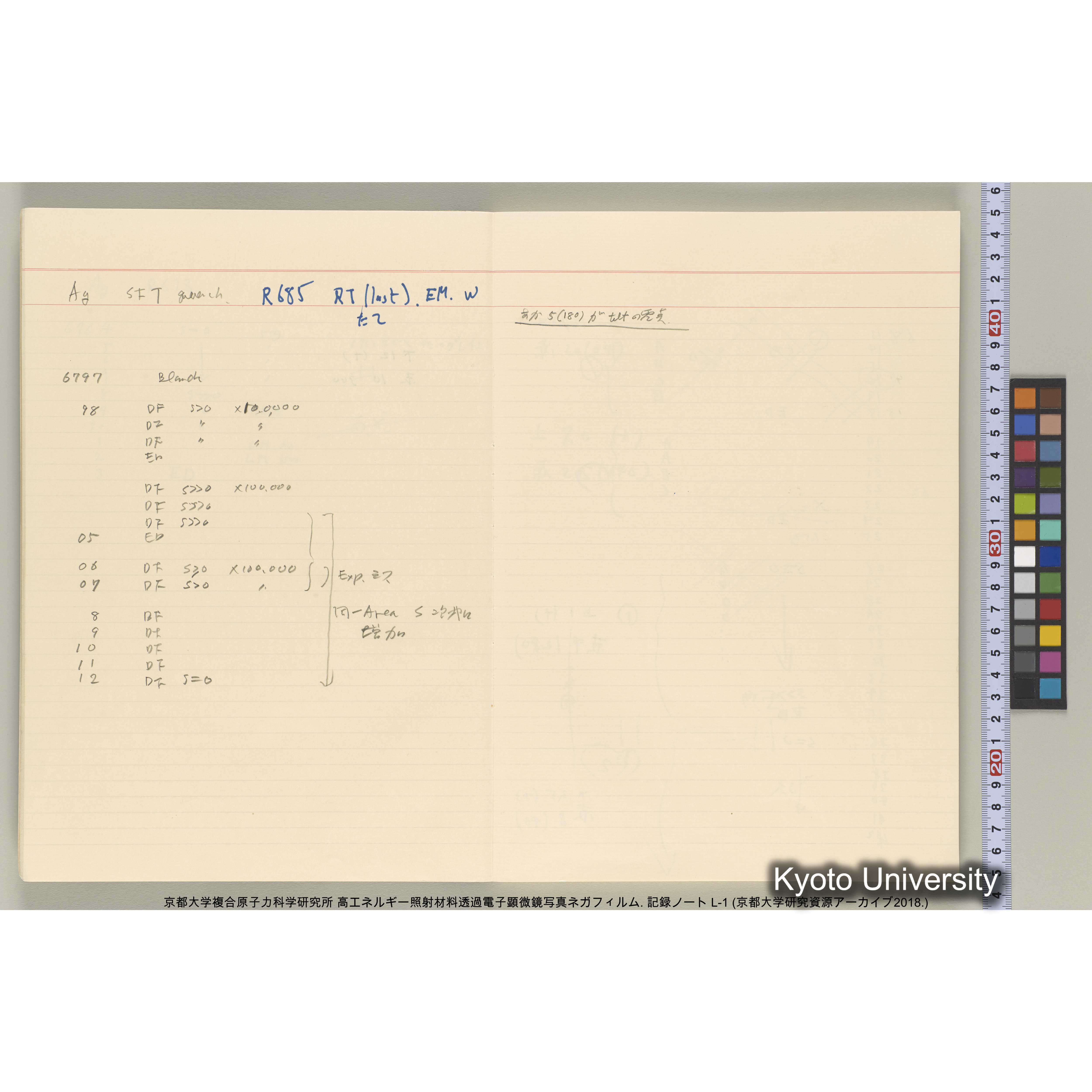 [記録ノート, Lシリーズ] 大洗200CX EMノート L1 北大. 6735～7783. (8)