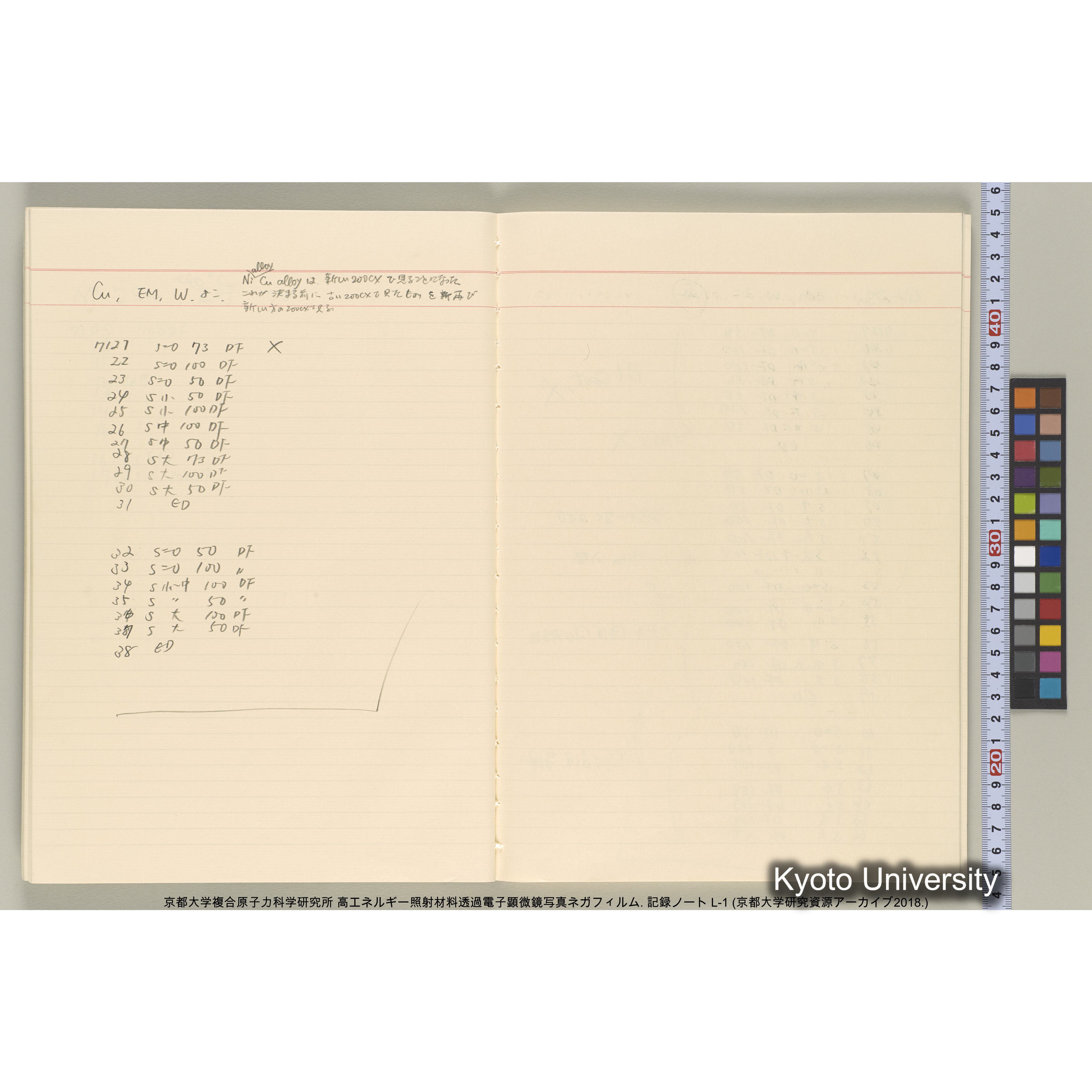 [記録ノート, Lシリーズ] 大洗200CX EMノート L1 北大. 6735～7783. (24)