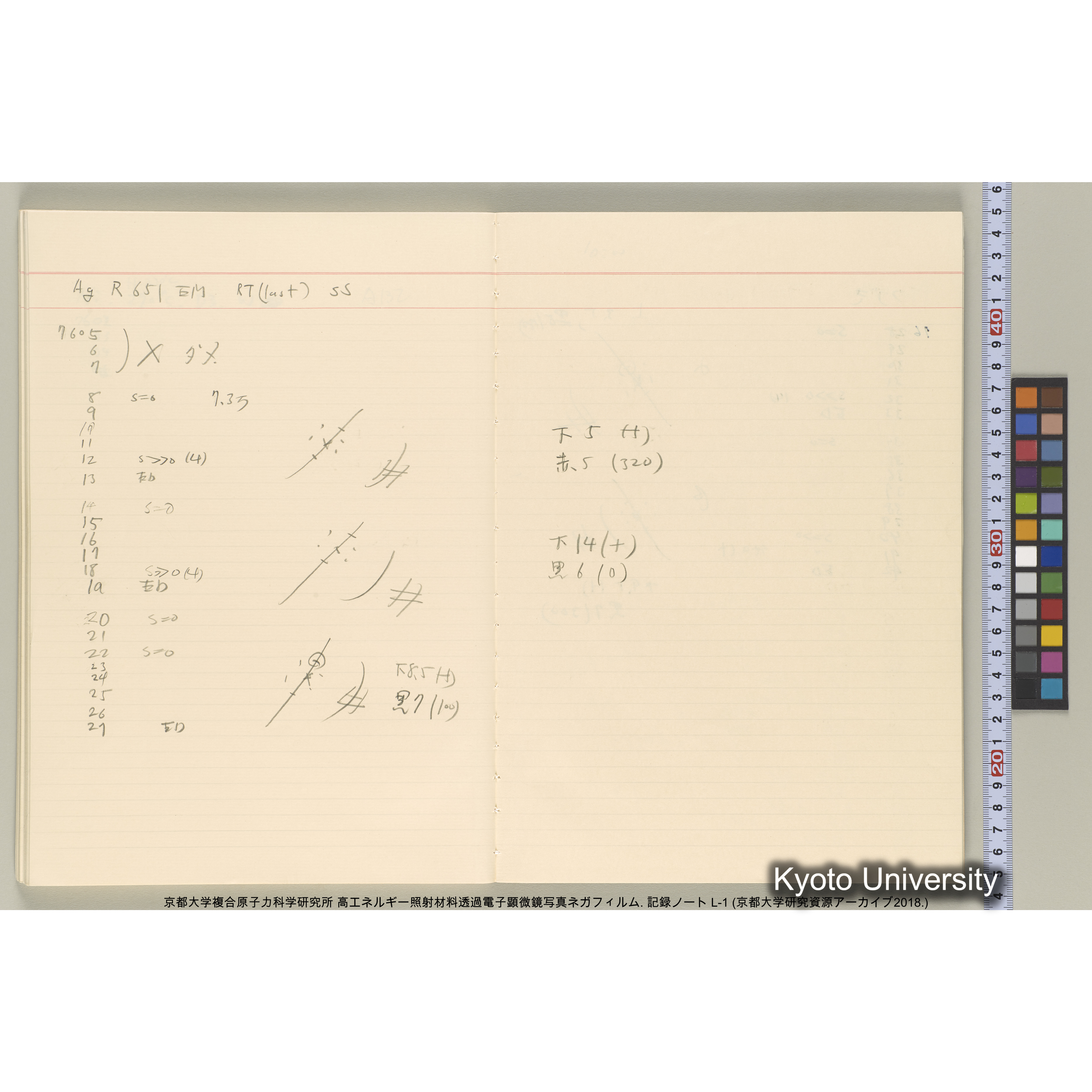 [記録ノート, Lシリーズ] 大洗200CX EMノート L1 北大. 6735～7783. (52)