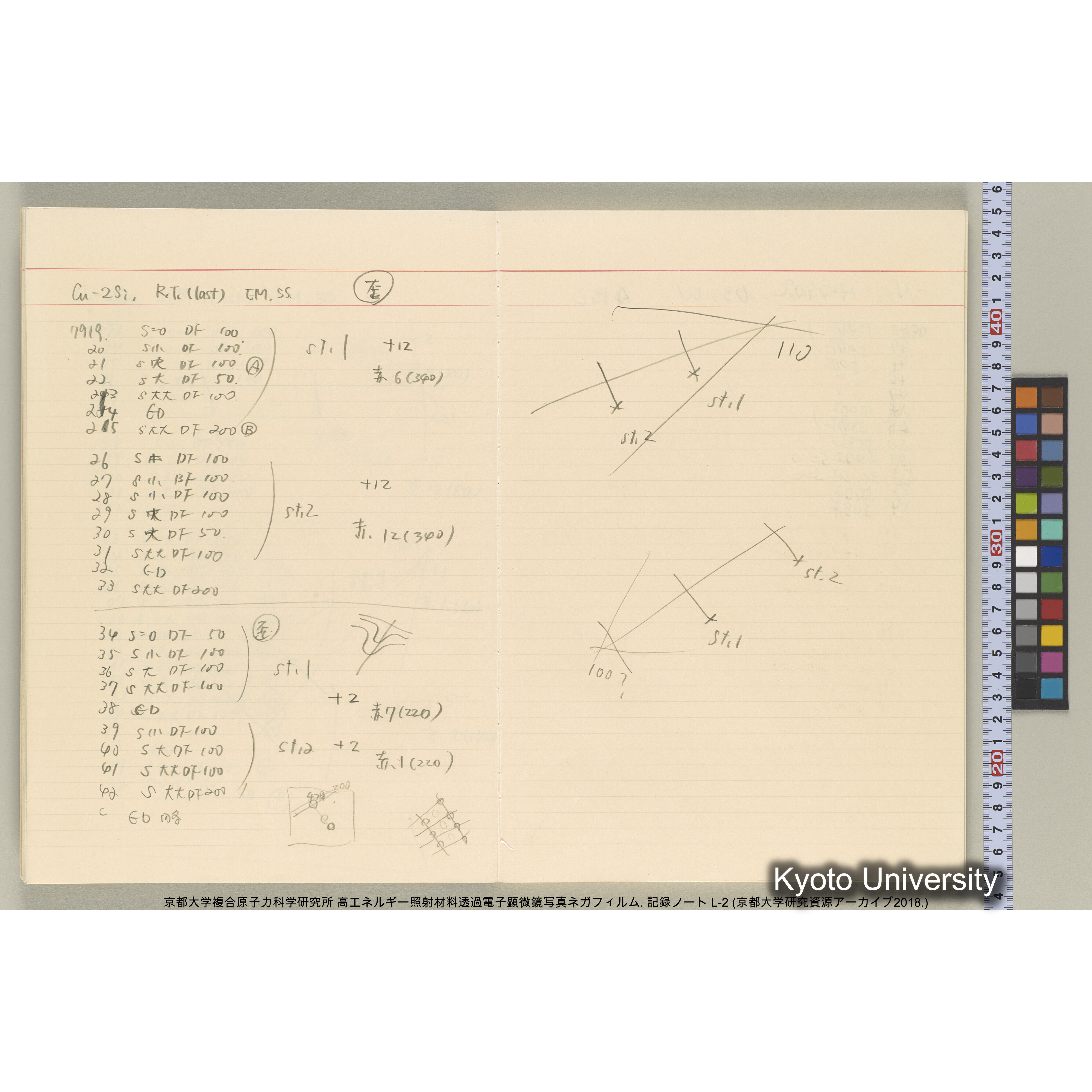 [記録ノート, Lシリーズ] 大洗200CX EMノート L-2 北大. 7784～. (10)