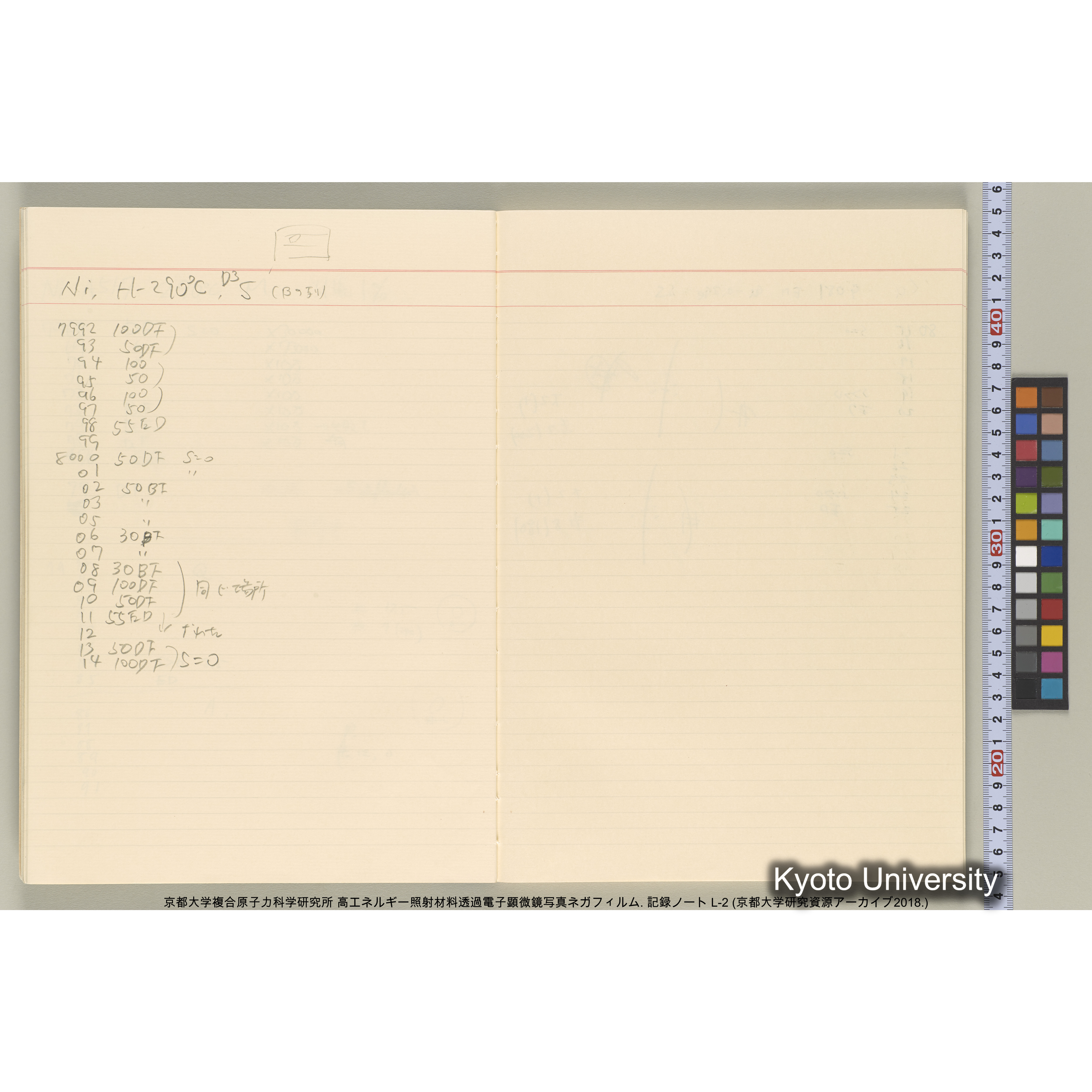 [記録ノート, Lシリーズ] 大洗200CX EMノート L-2 北大. 7784～. (14)