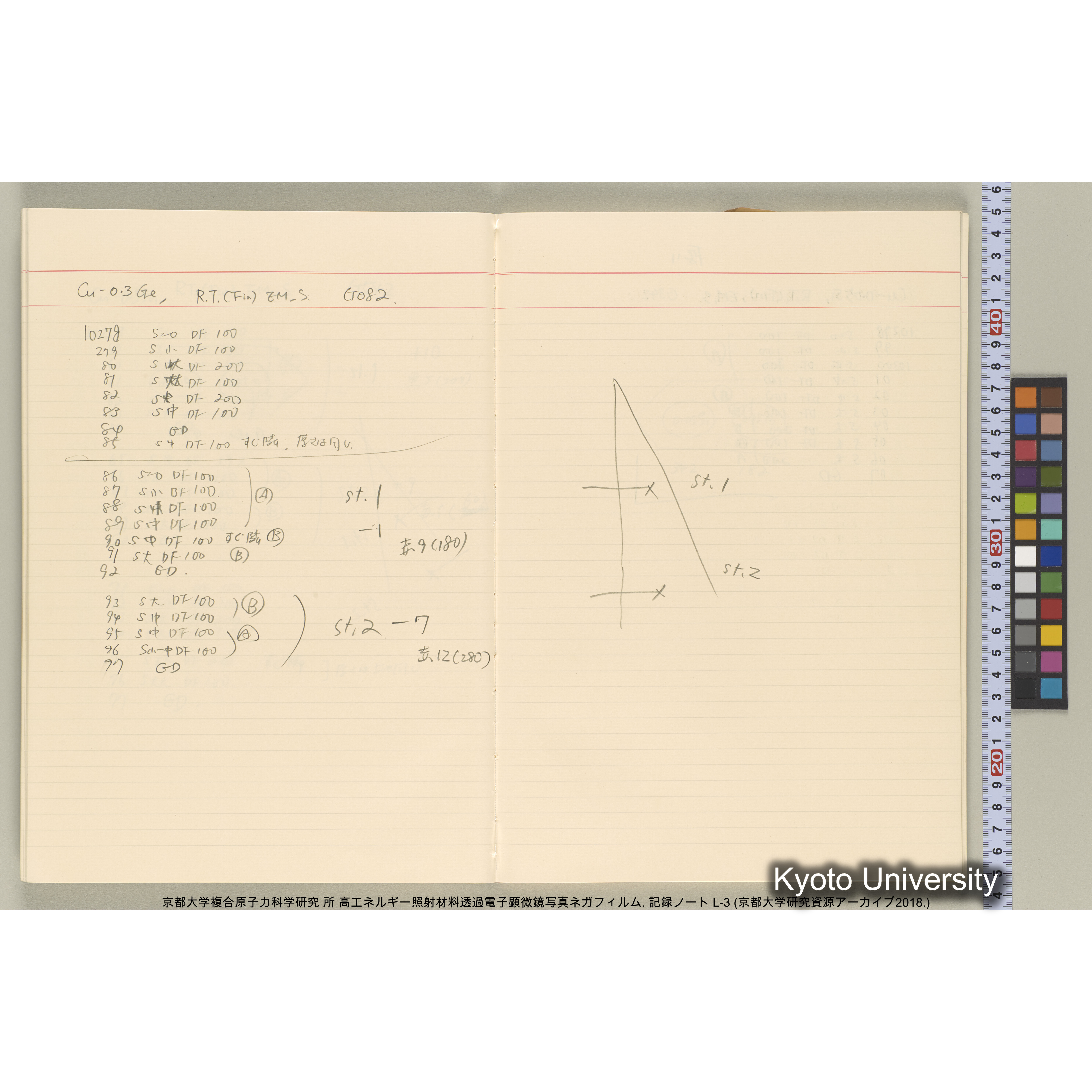 [記録ノート, Lシリーズ] 大洗200CX EMノート L-3 1987/7/26〜. 9633～11235. (25)