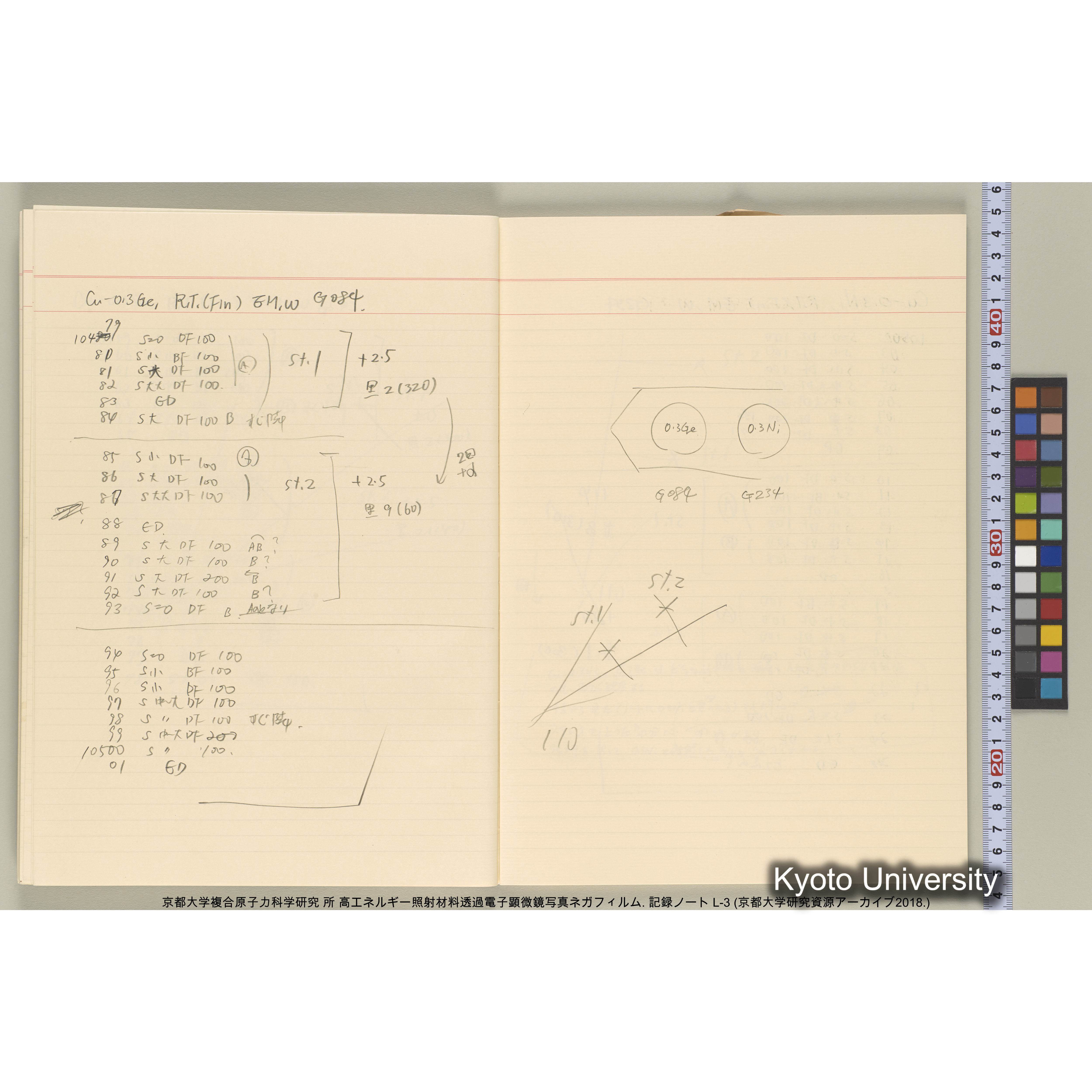 [記録ノート, Lシリーズ] 大洗200CX EMノート L-3 1987/7/26〜. 9633～11235. (35)