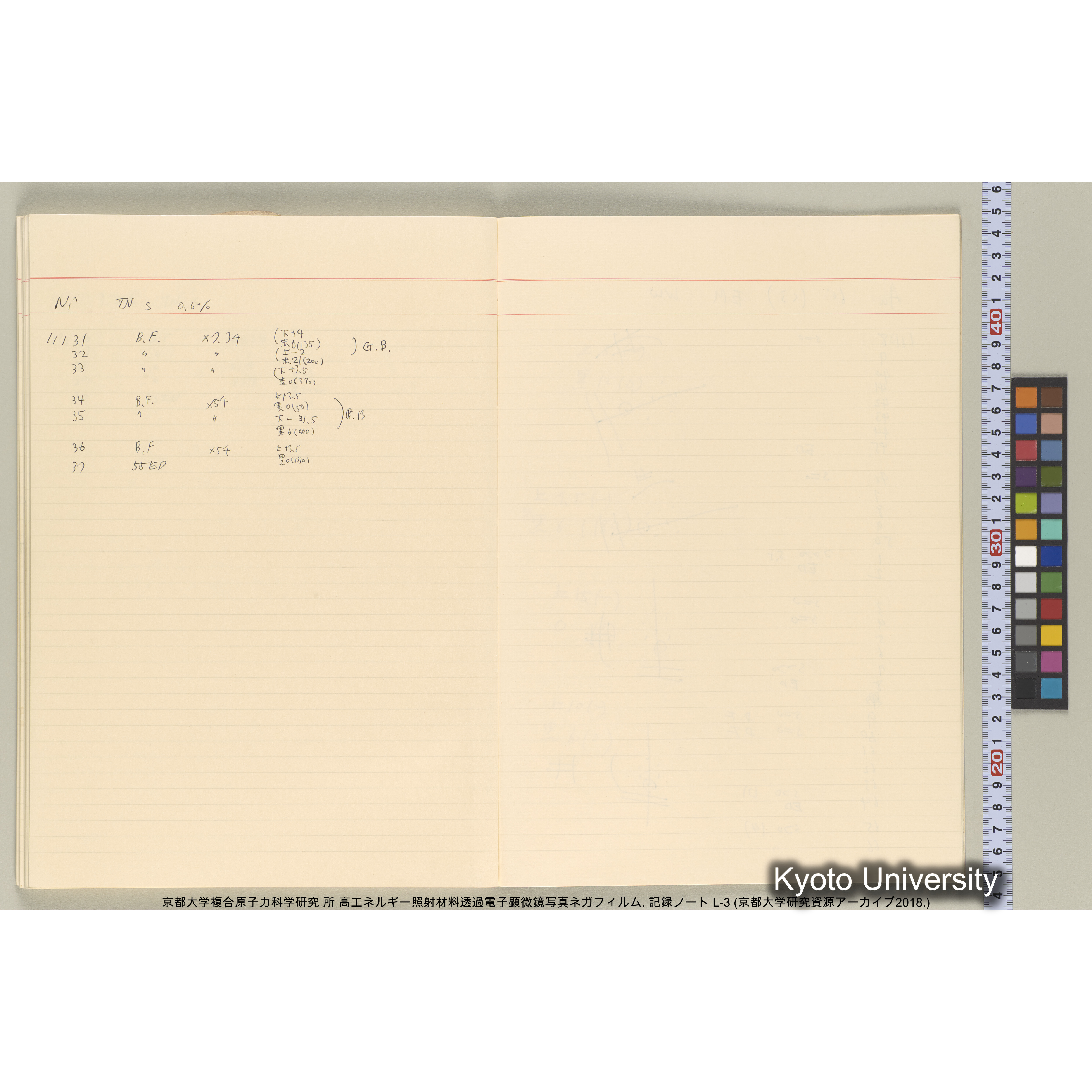 [記録ノート, Lシリーズ] 大洗200CX EMノート L-3 1987/7/26〜. 9633～11235. (57)
