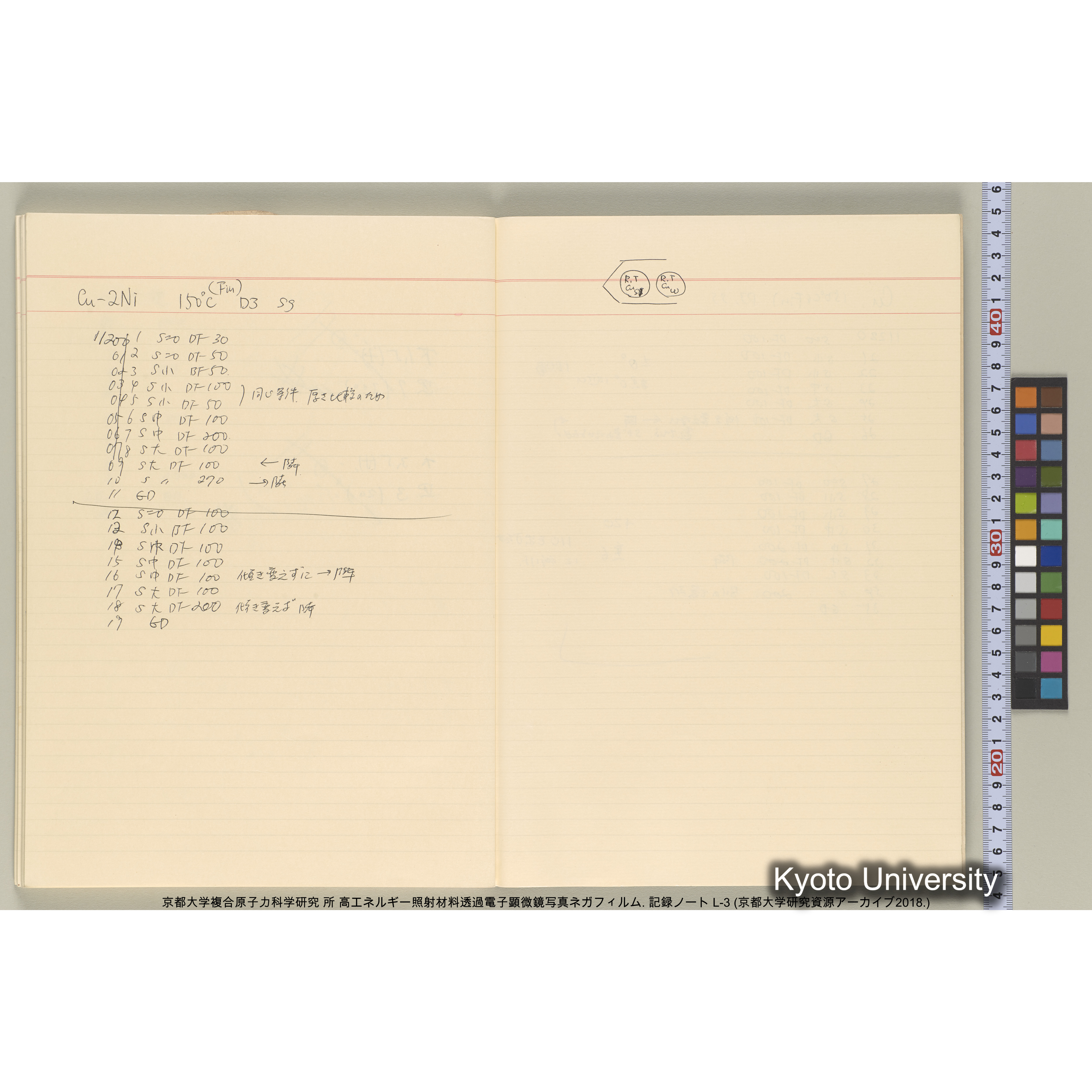 [記録ノート, Lシリーズ] 大洗200CX EMノート L-3 1987/7/26〜. 9633～11235. (61)