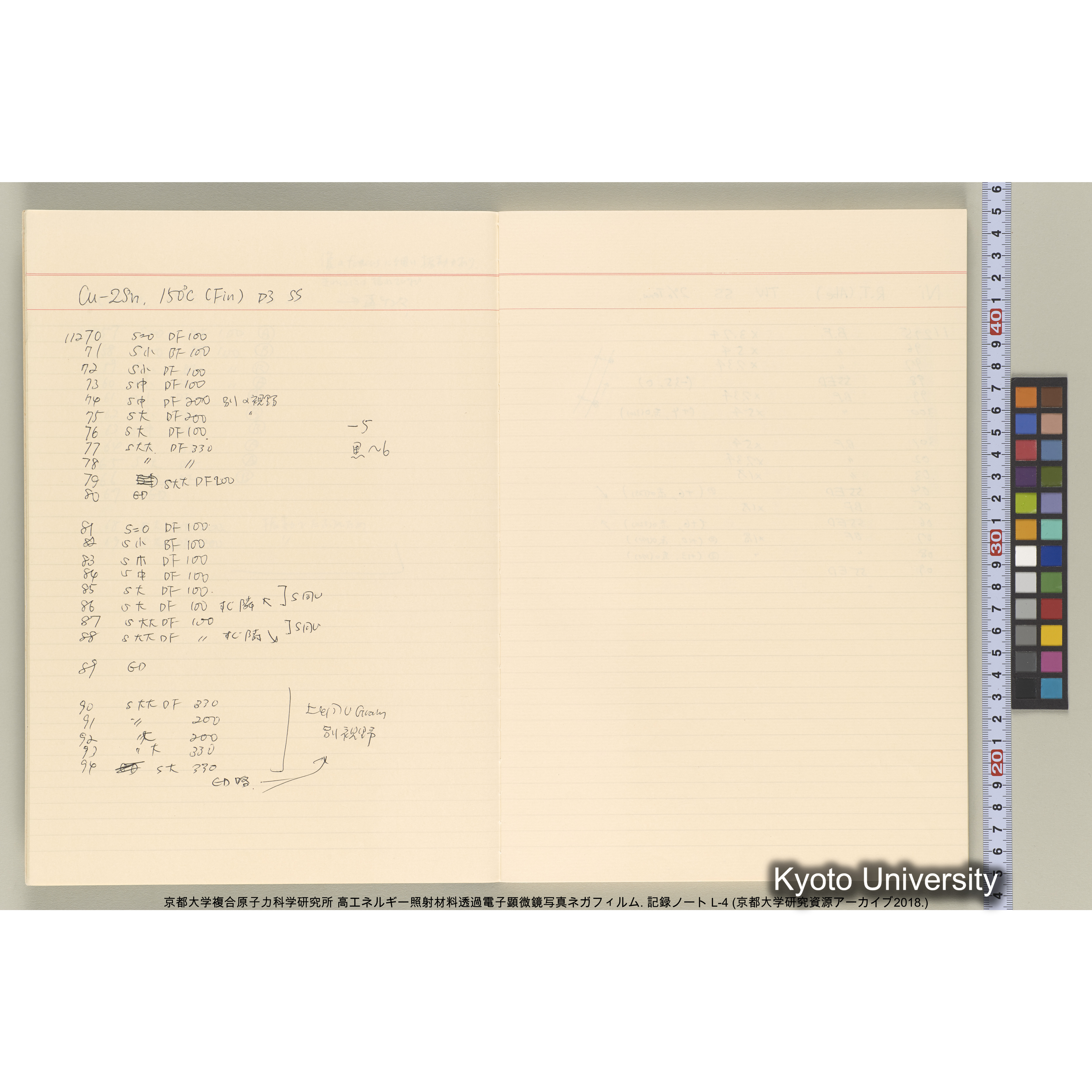 [記録ノート, Lシリーズ] 大洗200CX ノート L-4 1987/11/ . 11236～14161. (6)