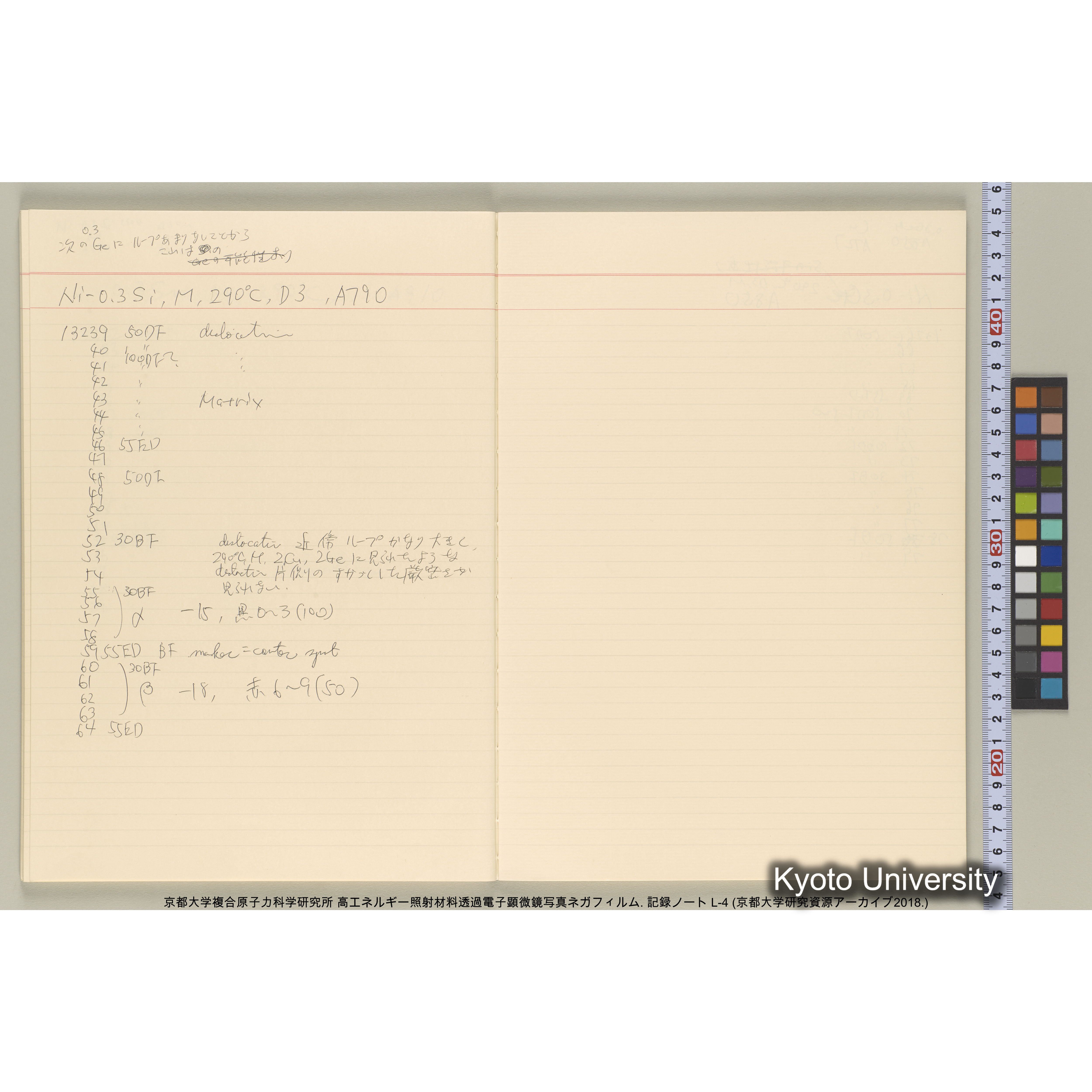 [記録ノート, Lシリーズ] 大洗200CX ノート L-4 1987/11/ . 11236～14161. (34)