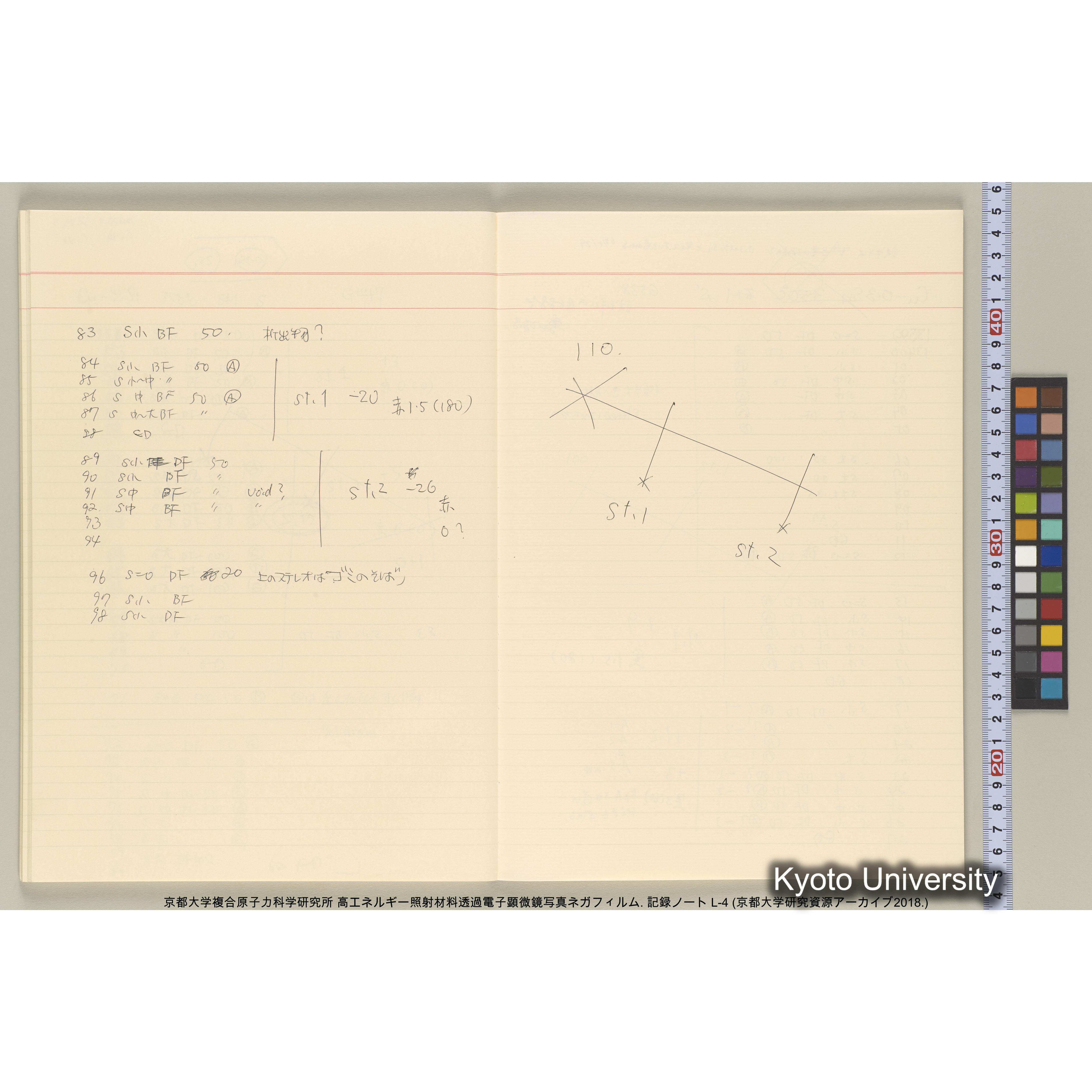 [記録ノート, Lシリーズ] 大洗200CX ノート L-4 1987/11/ . 11236～14161. (40)