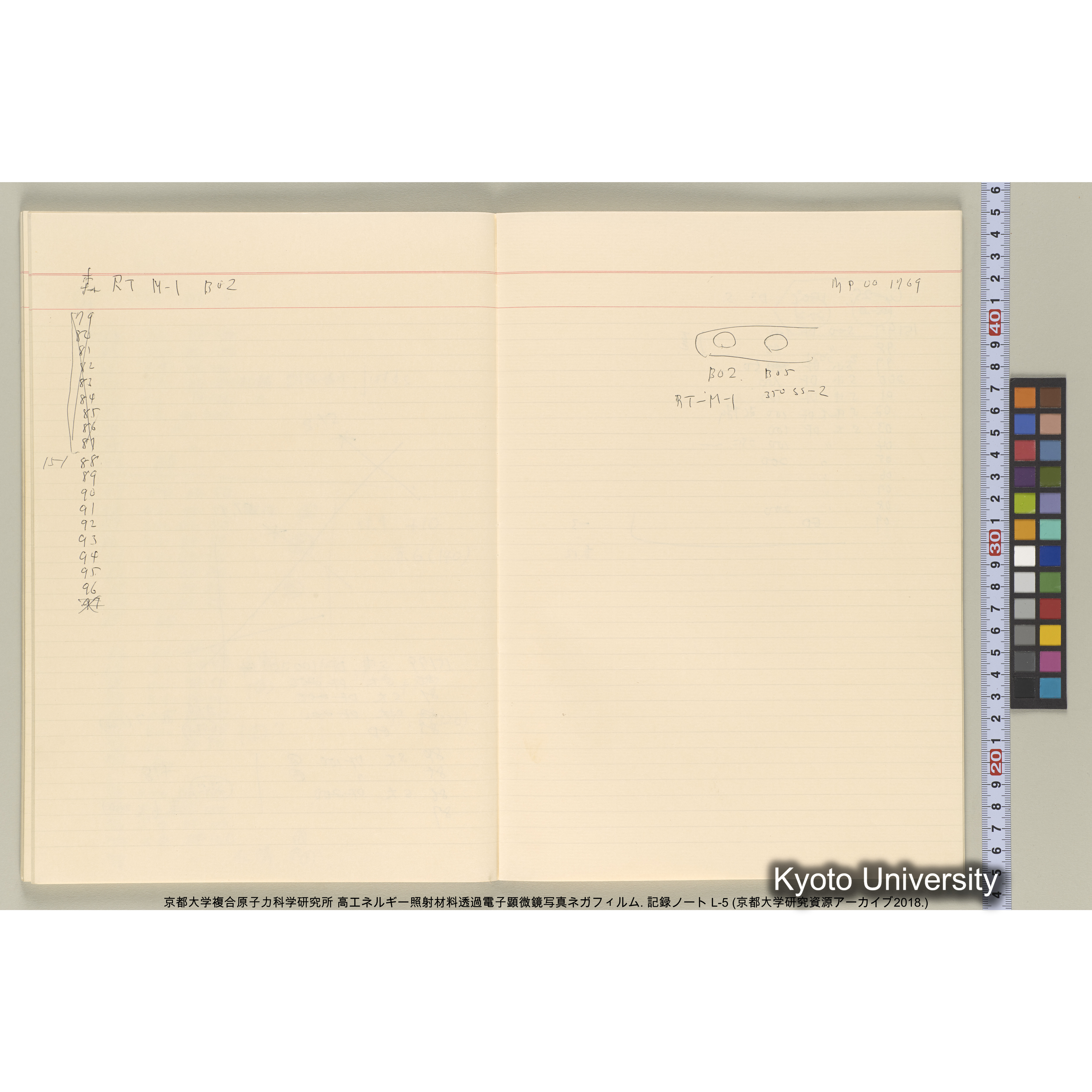 [記録ノート, Lシリーズ] 大洗EM L-5 1988.3.21〜. L-14162～16582. (39)