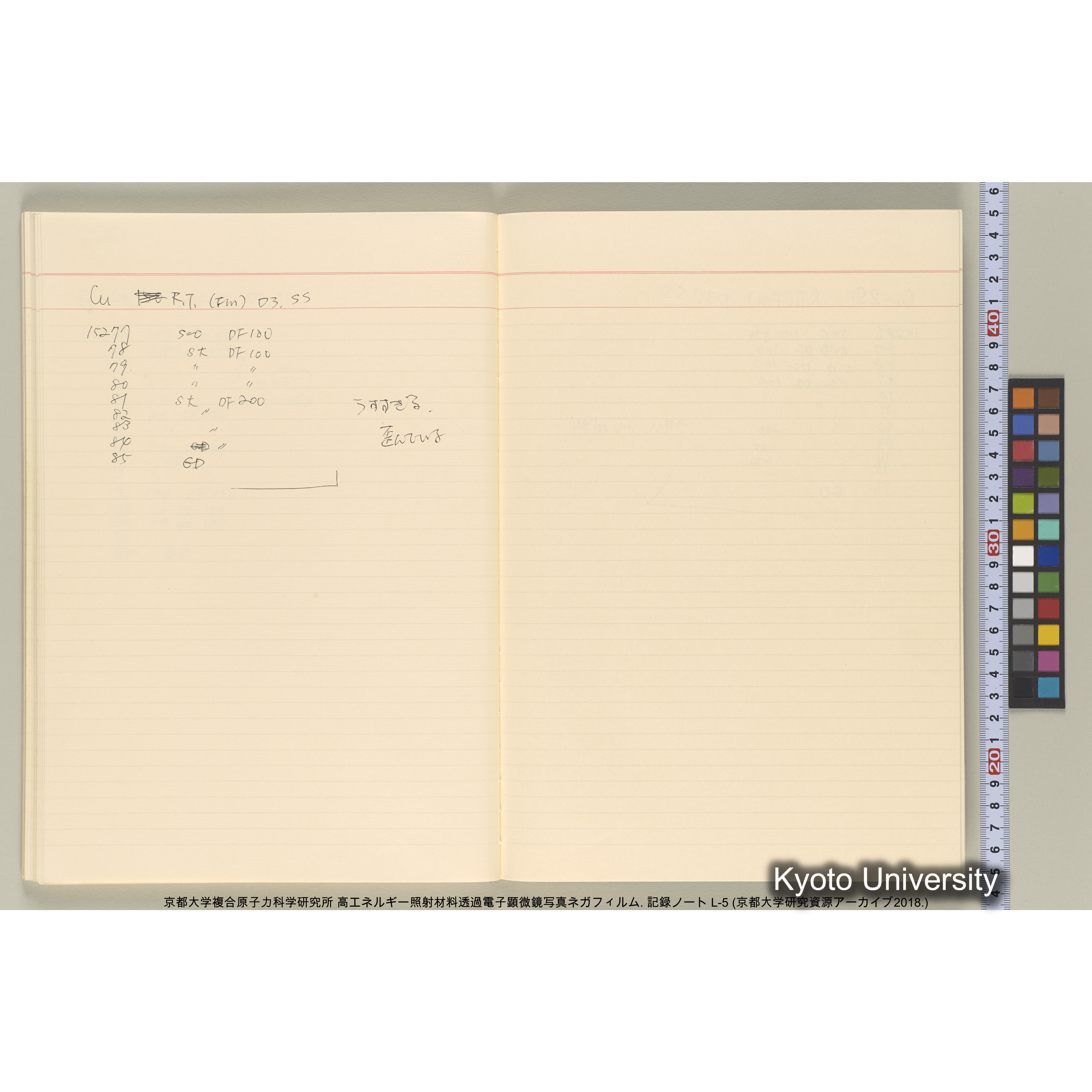 [記録ノート, Lシリーズ] 大洗EM L-5 1988.3.21〜. L-14162～16582. (45)