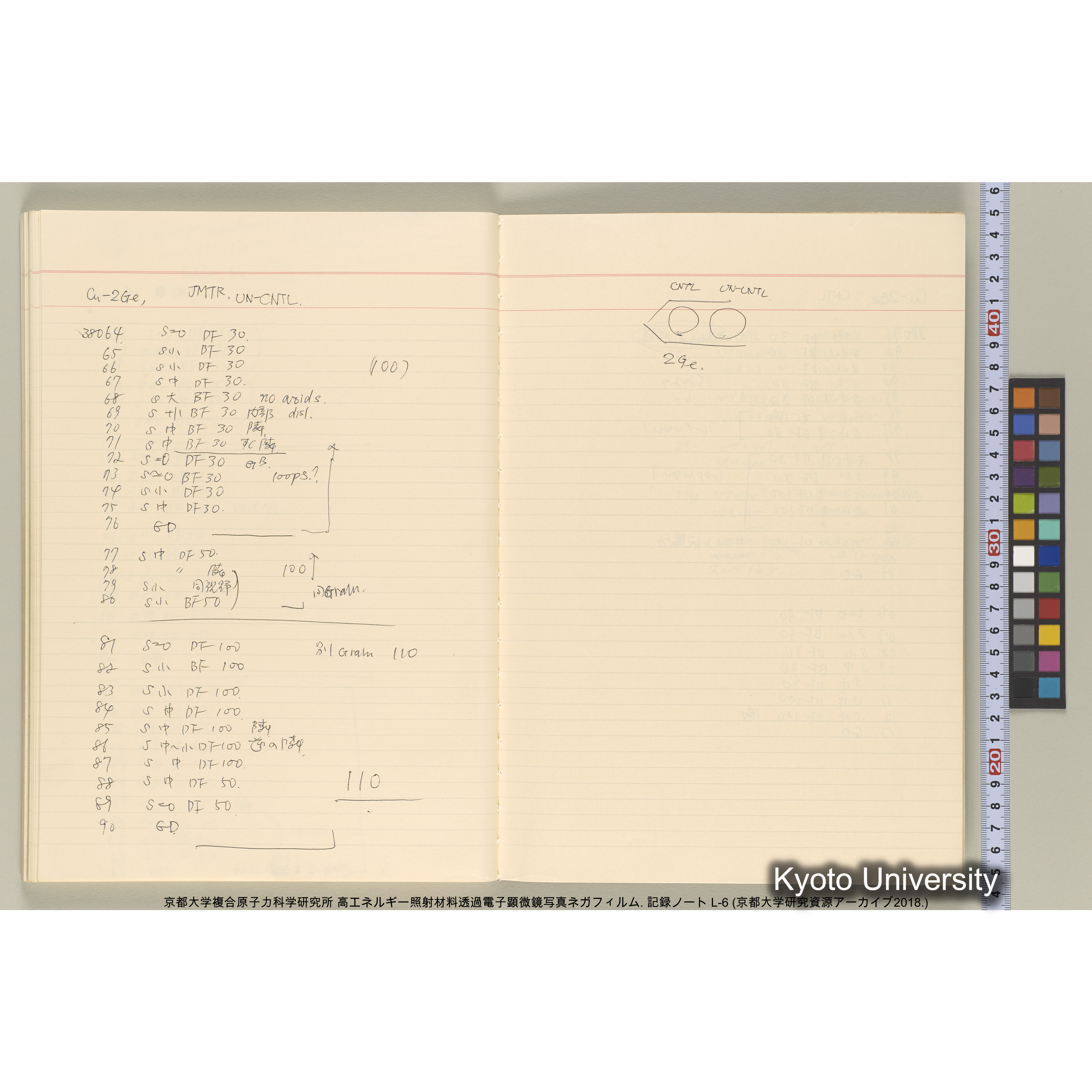 [記録ノート, Lシリーズ] 大洗 L-6 1988.8.4〜. L-16583～38278. (52)