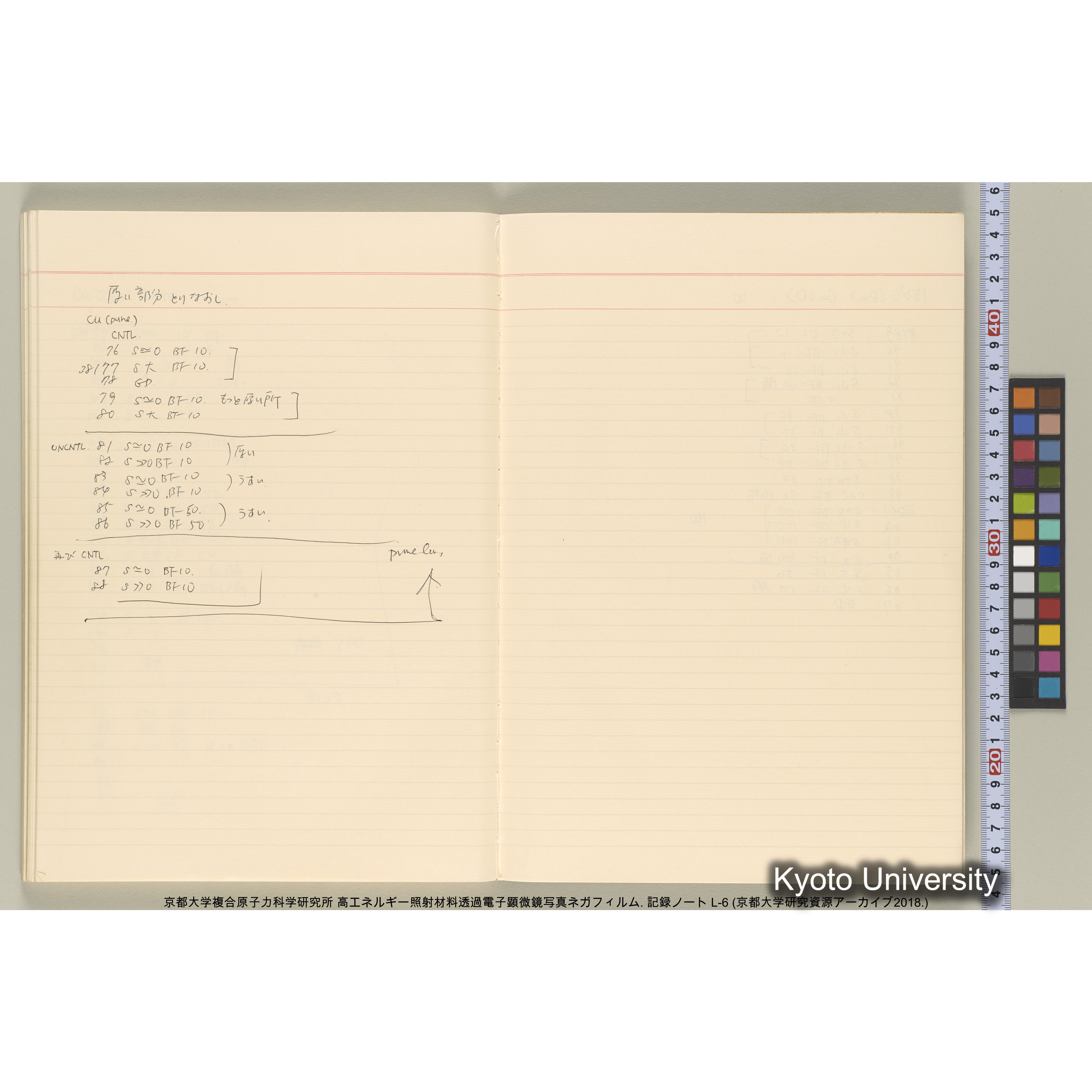 [記録ノート, Lシリーズ] 大洗 L-6 1988.8.4〜. L-16583～38278. (56)