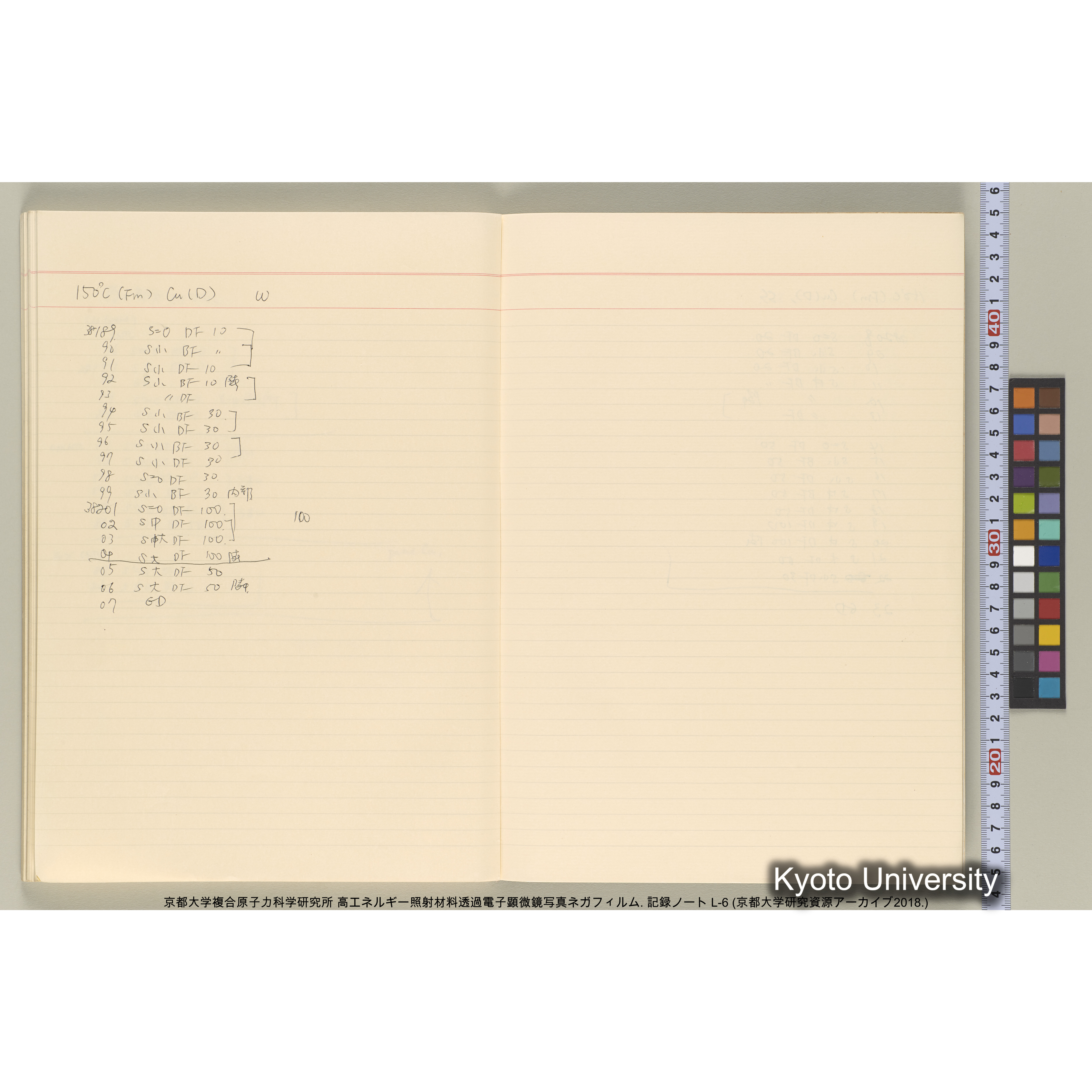 [記録ノート, Lシリーズ] 大洗 L-6 1988.8.4〜. L-16583～38278. (57)