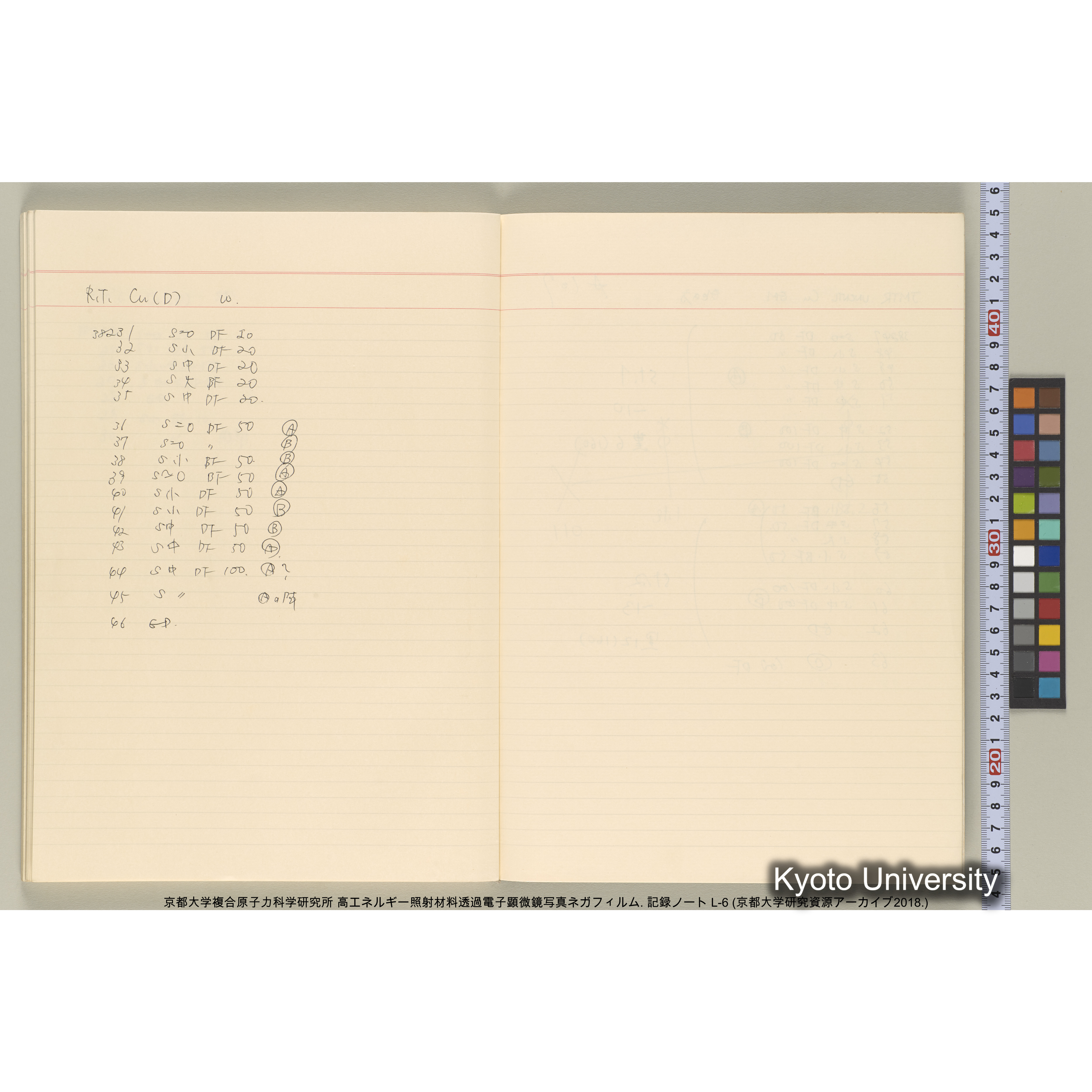 [記録ノート, Lシリーズ] 大洗 L-6 1988.8.4〜. L-16583～38278. (60)