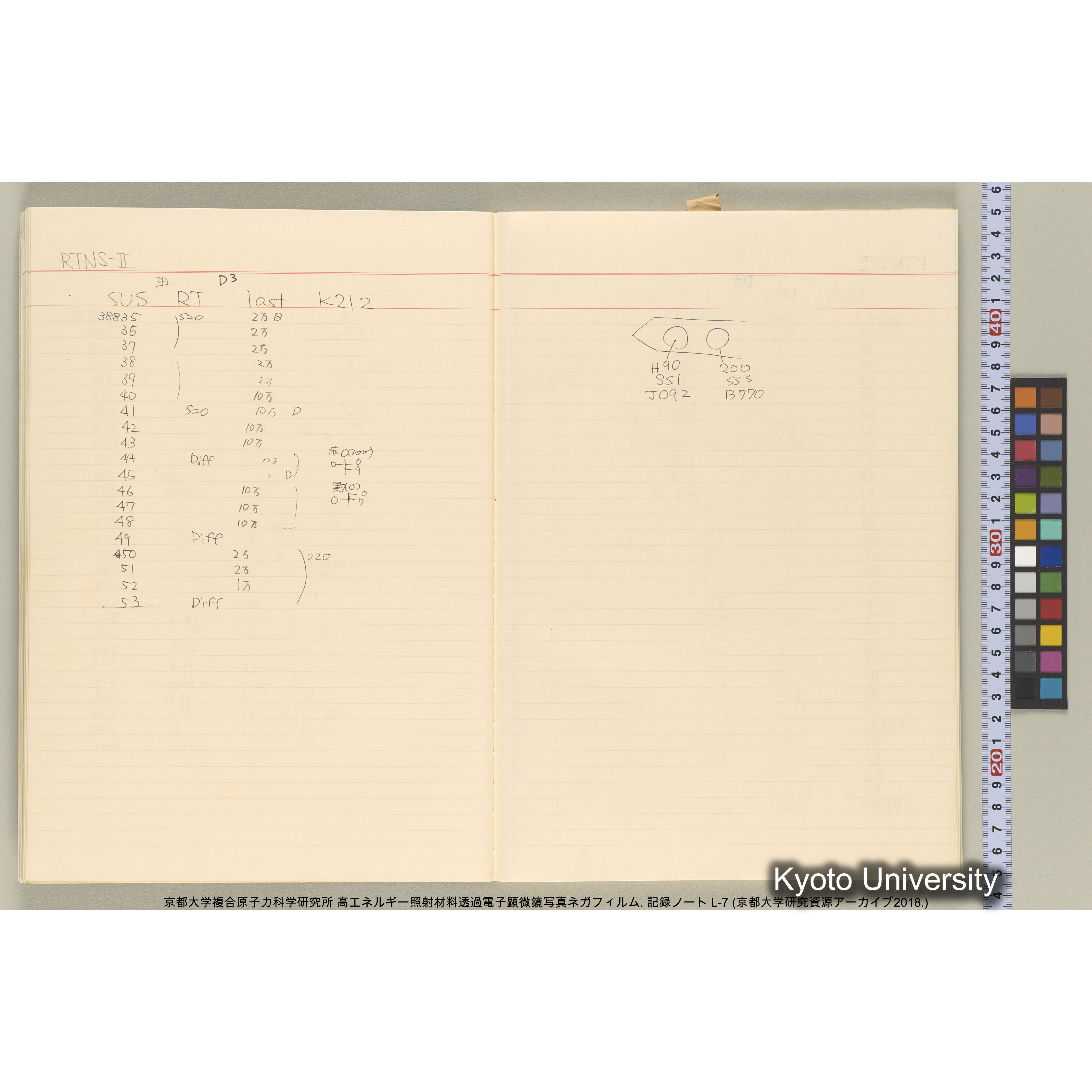 [記録ノート, Lシリーズ] 大洗実験 L-7. 38514～40645. (16)