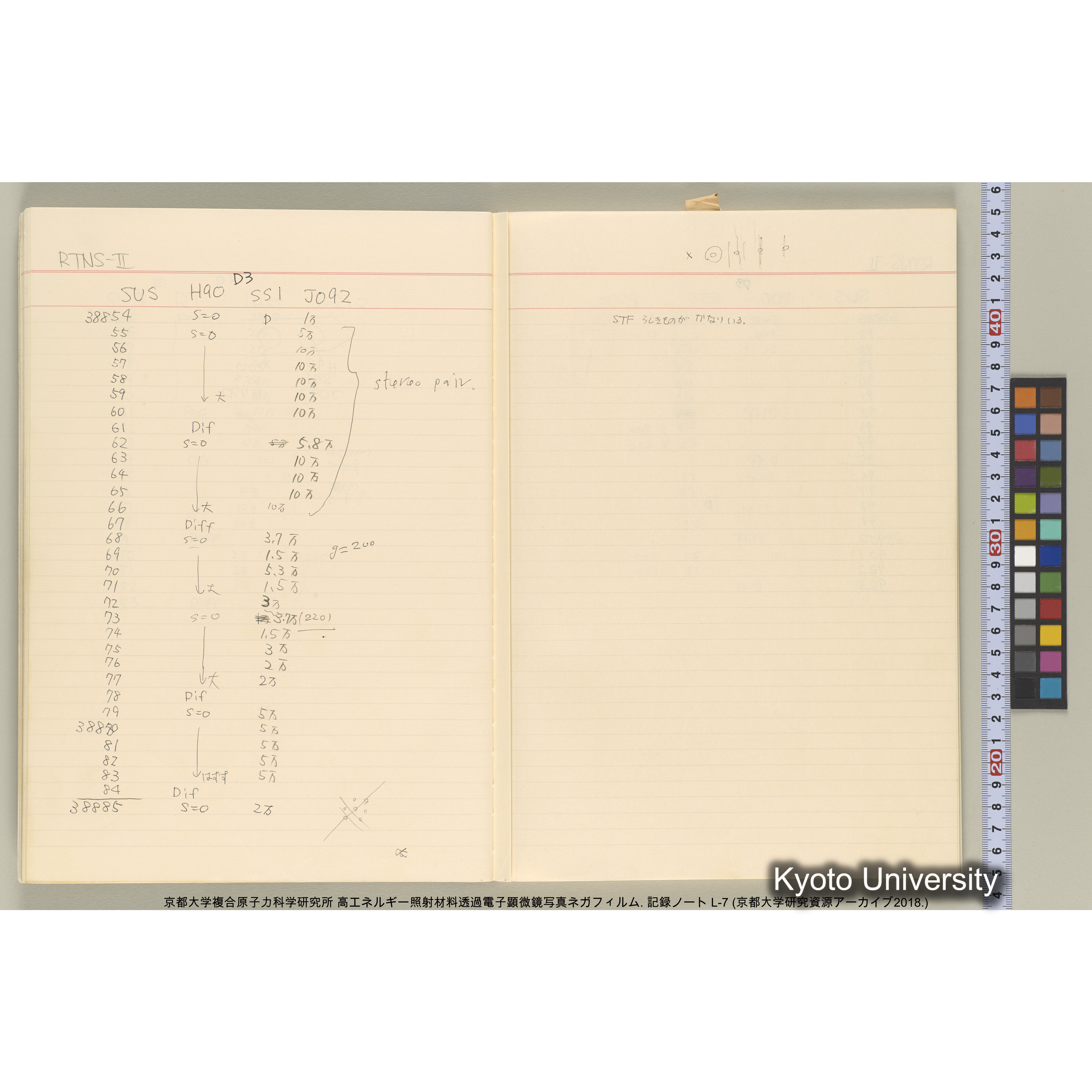 [記録ノート, Lシリーズ] 大洗実験 L-7. 38514～40645. (17)
