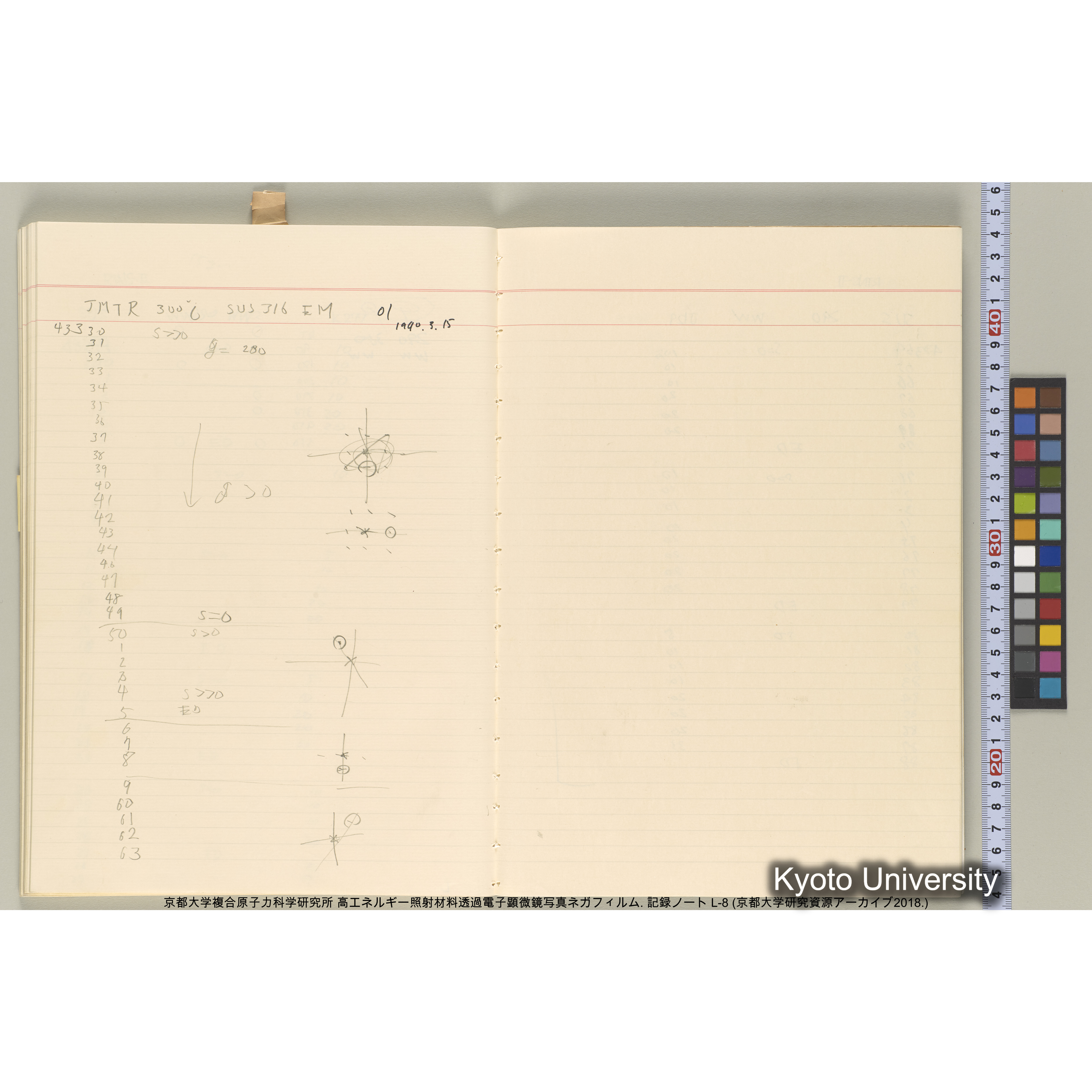 [記録ノート, Lシリーズ] 大洗実験 L-8. 40645～40645. (56)