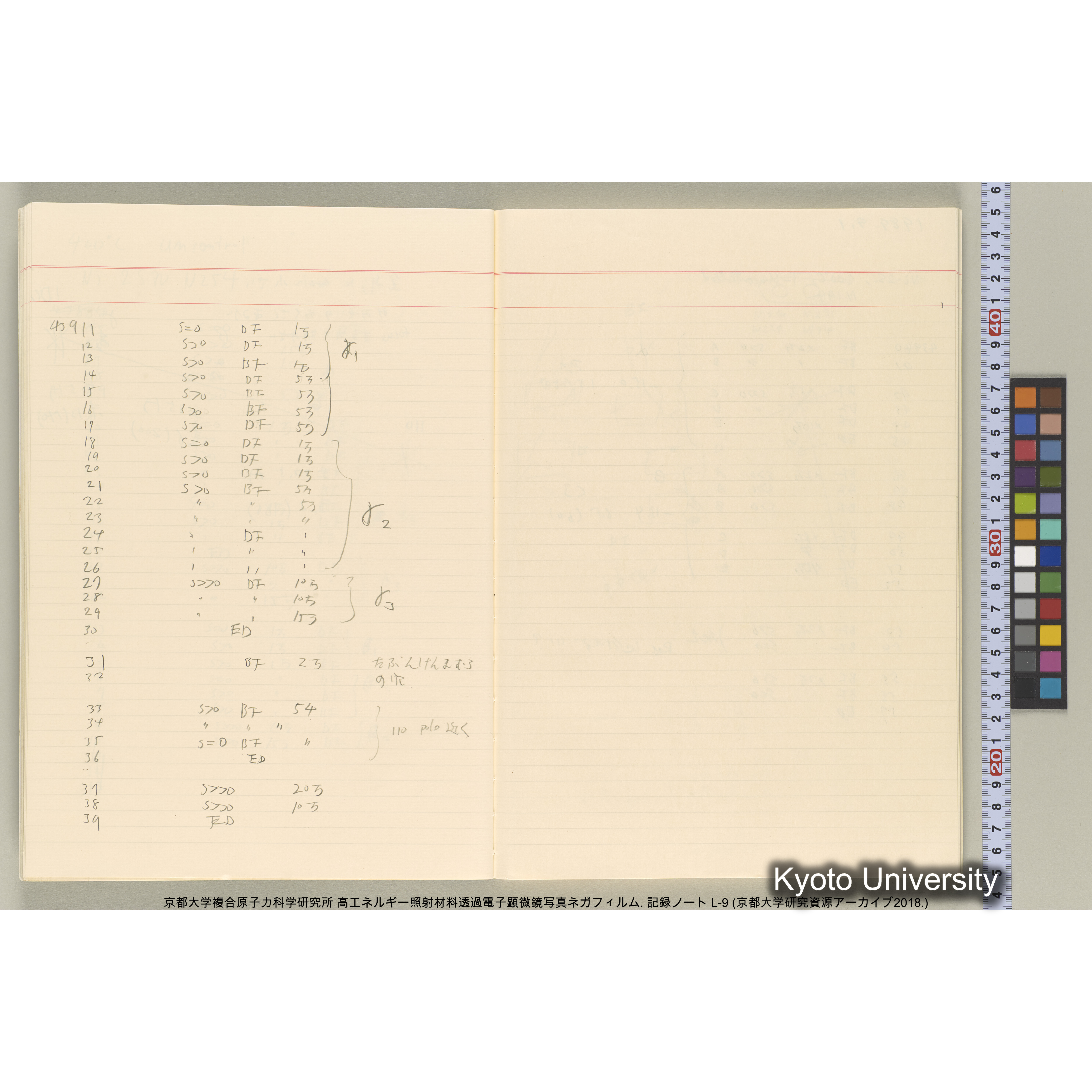 [記録ノート, Lシリーズ] 大洗実験 L-9. L-43690～45113 (15)