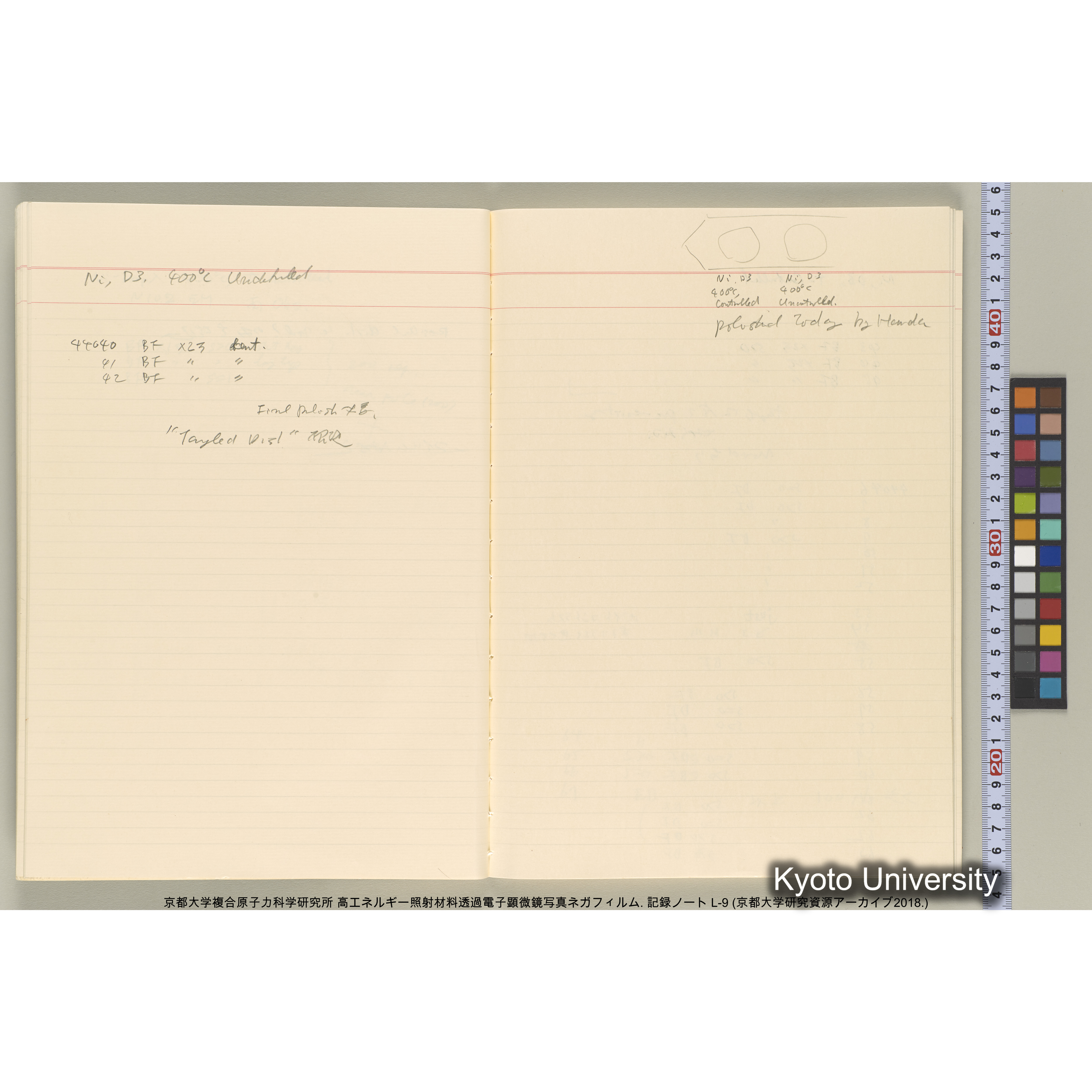[記録ノート, Lシリーズ] 大洗実験 L-9. L-43690～45113 (22)
