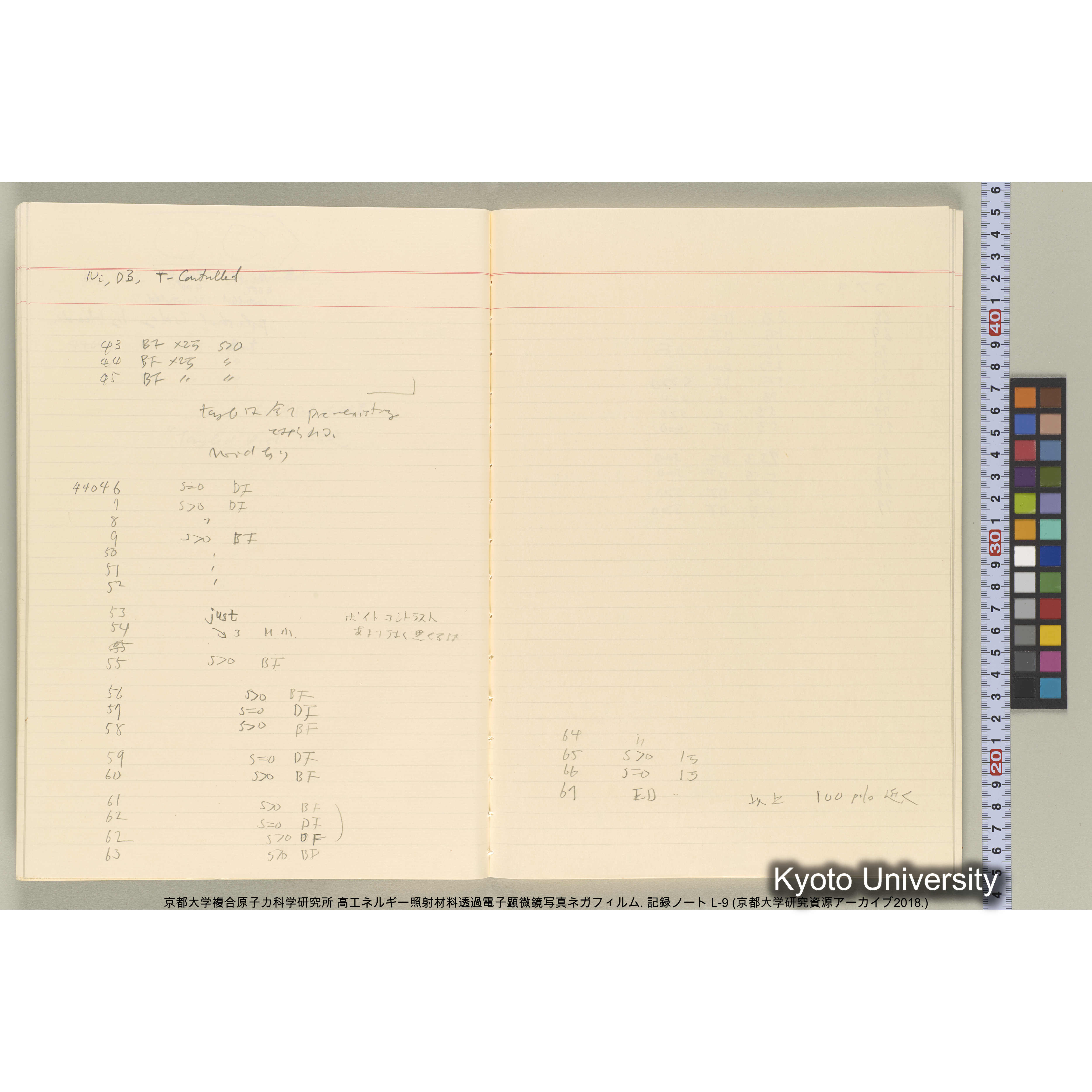 [記録ノート, Lシリーズ] 大洗実験 L-9. L-43690～45113 (23)
