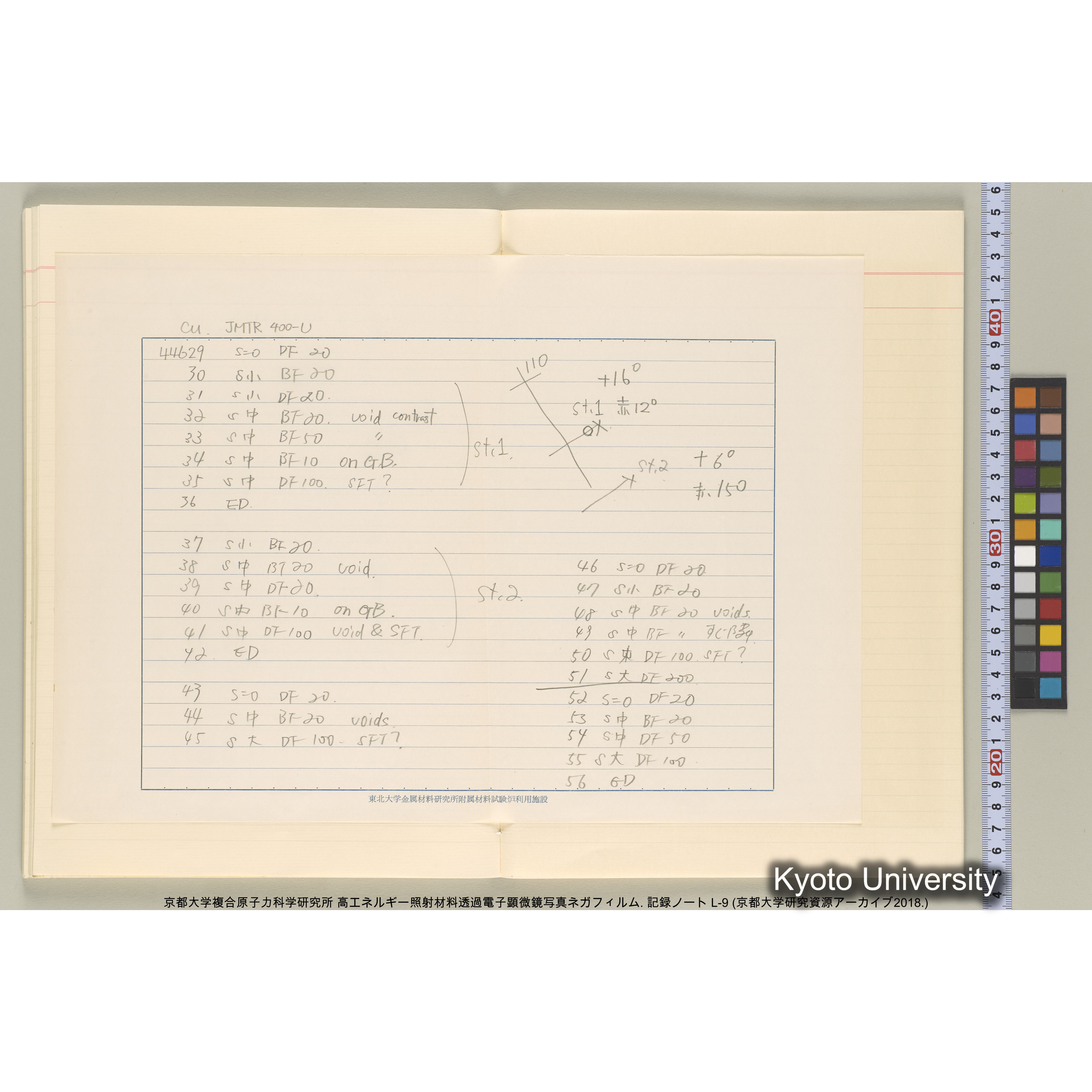 [記録ノート, Lシリーズ] 大洗実験 L-9. L-43690～45113 (43)