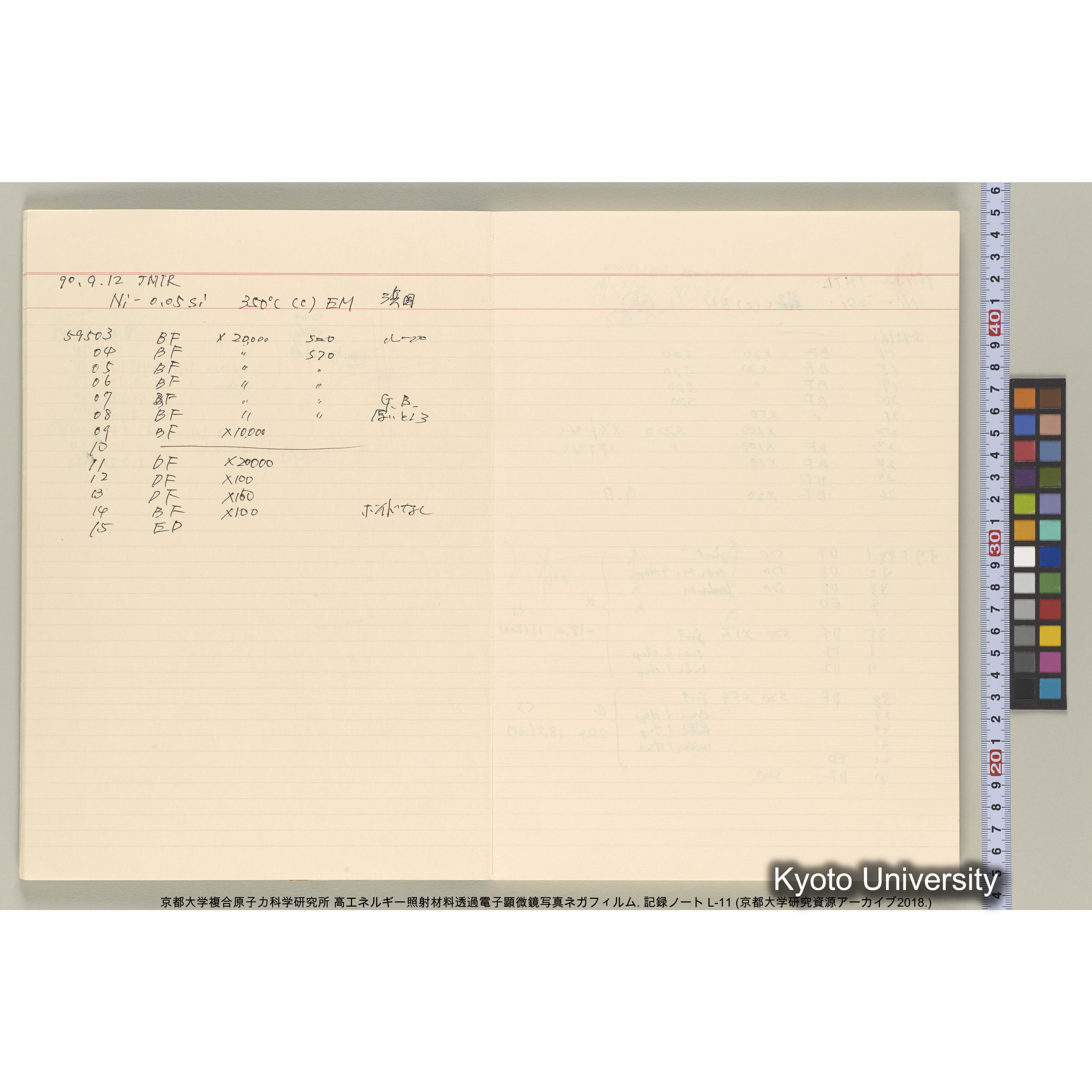 [記録ノート, Lシリーズ] L-11 平成2年9月10日→. (10)