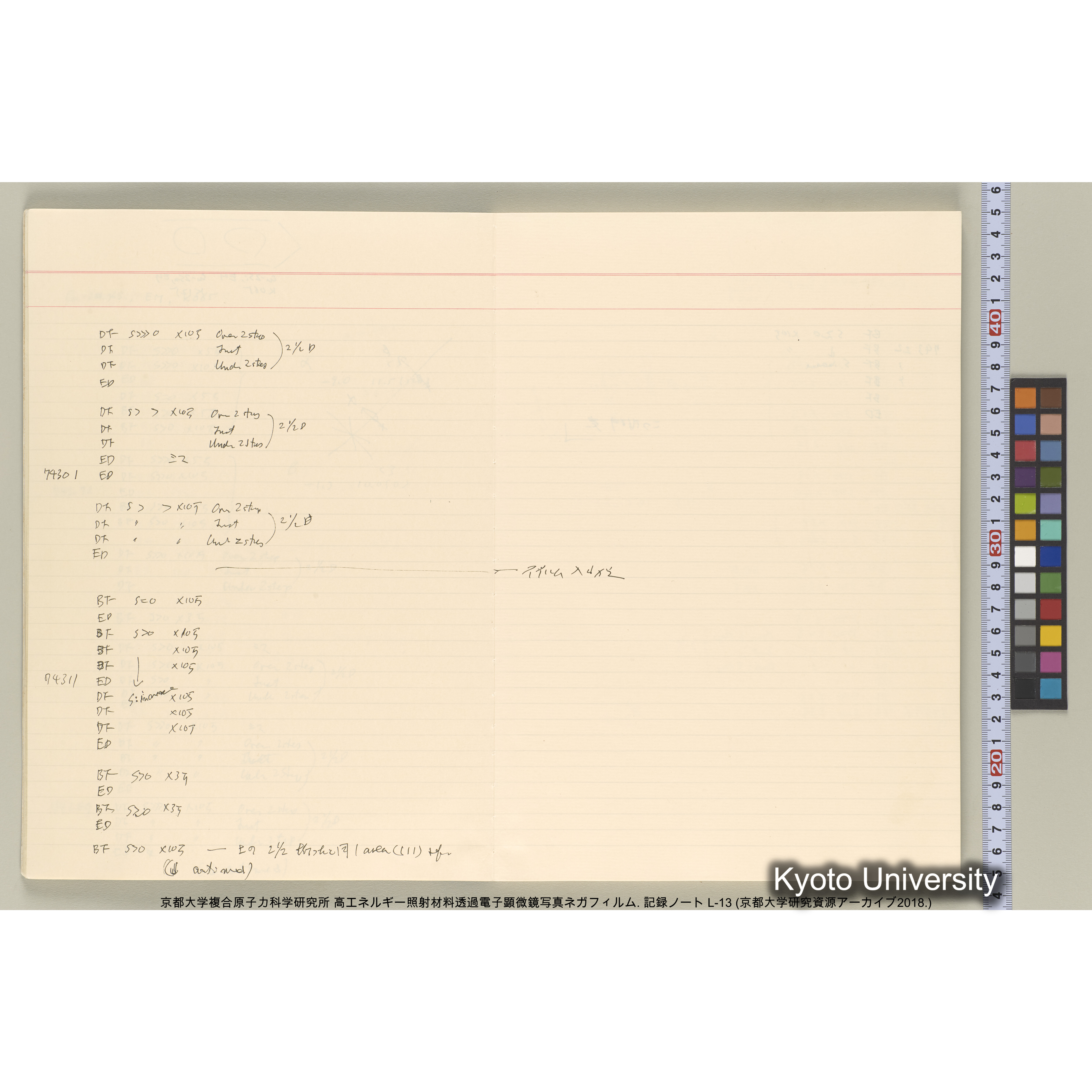 [記録ノート, Lシリーズ] L-13 平成3年9月. 72406-81511. (8)
