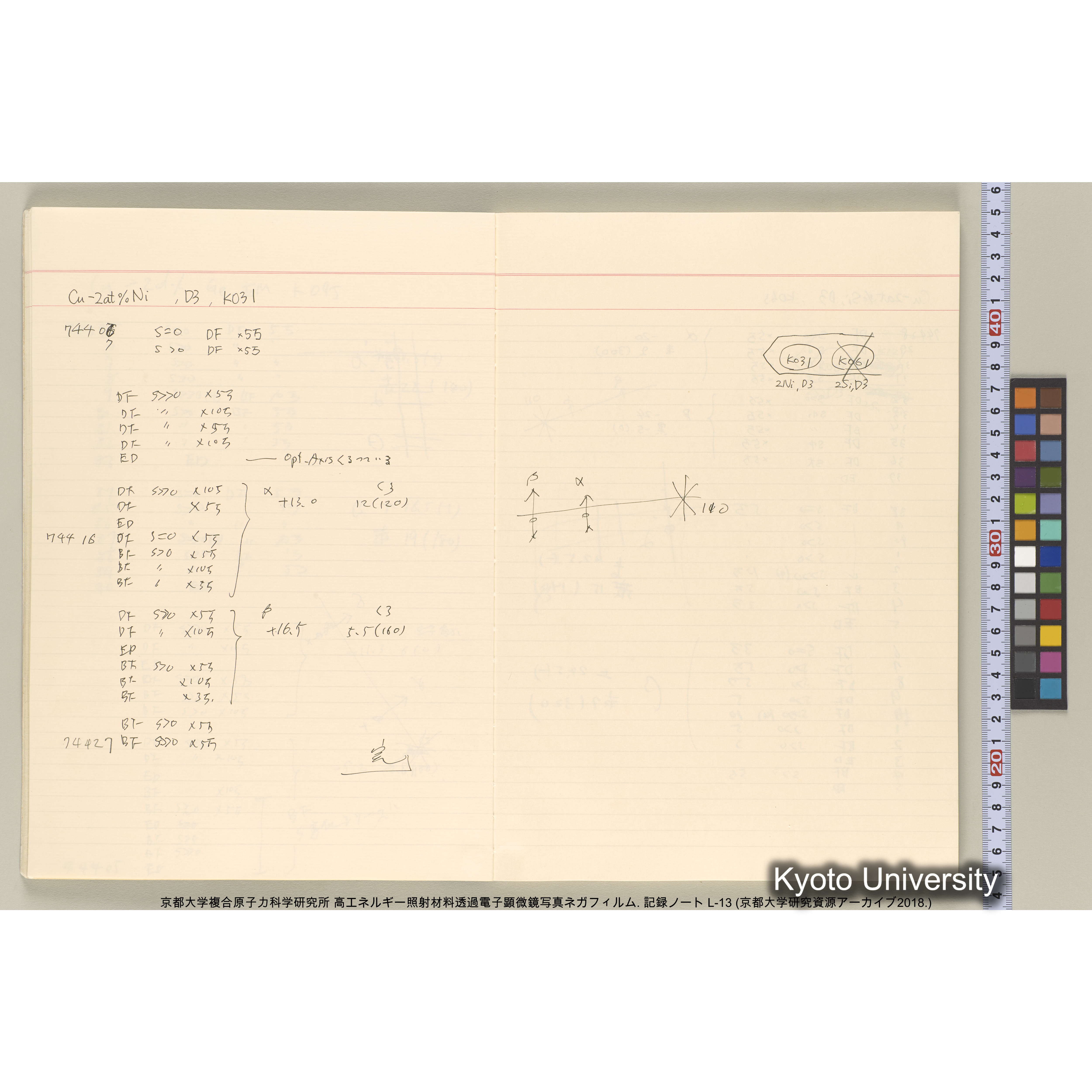 [記録ノート, Lシリーズ] L-13 平成3年9月. 72406-81511. (13)