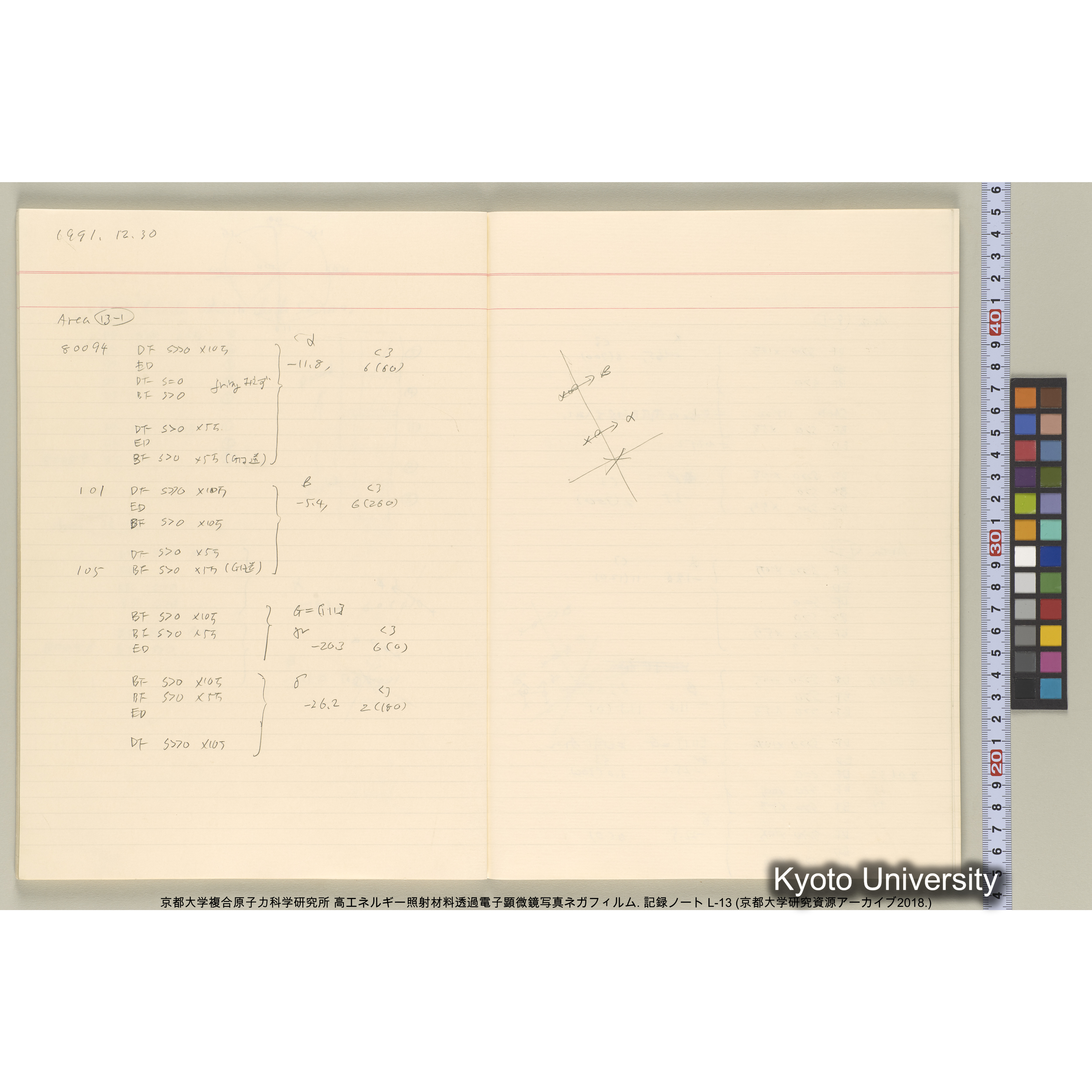 [記録ノート, Lシリーズ] L-13 平成3年9月. 72406-81511. (31)
