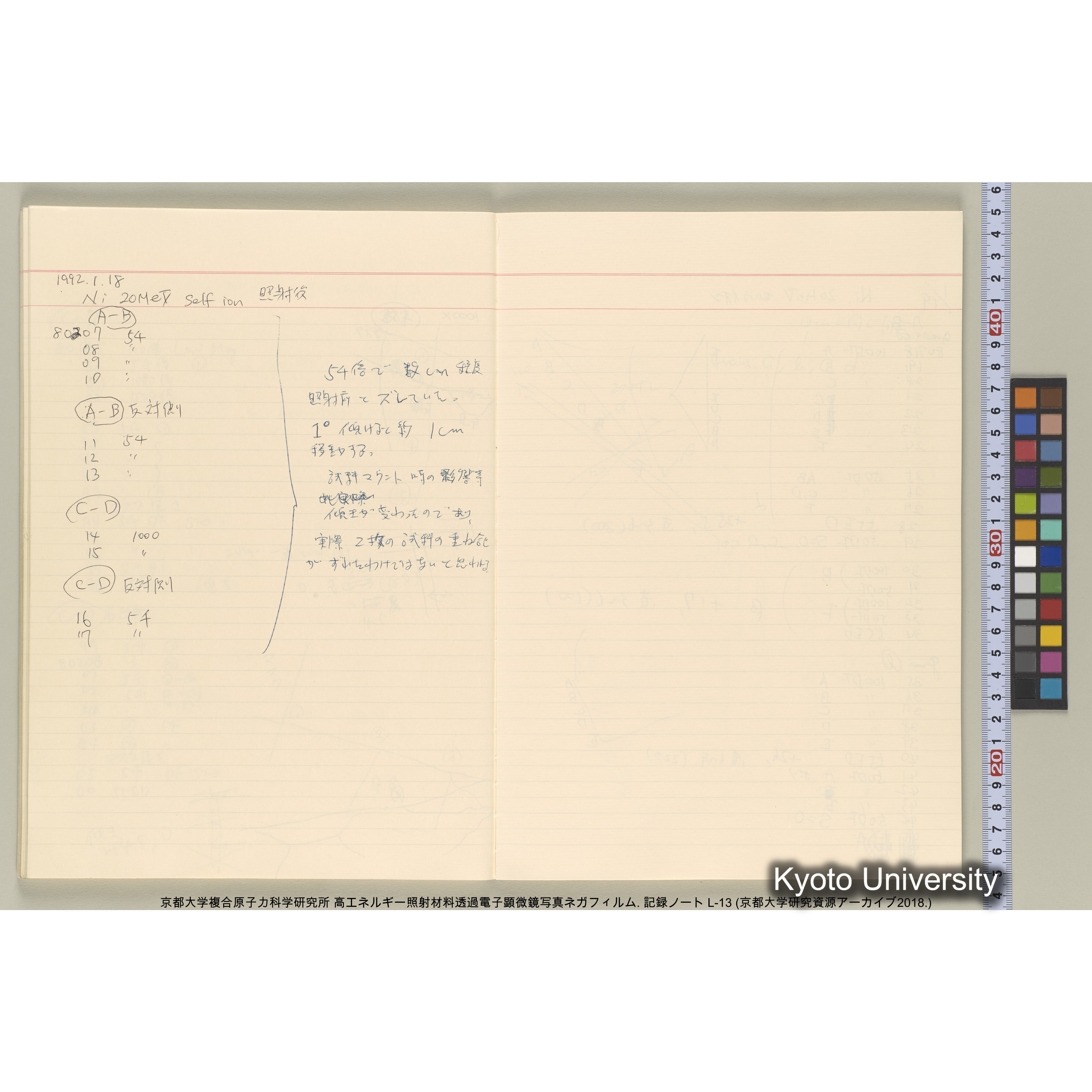 [記録ノート, Lシリーズ] L-13 平成3年9月. 72406-81511. (38)