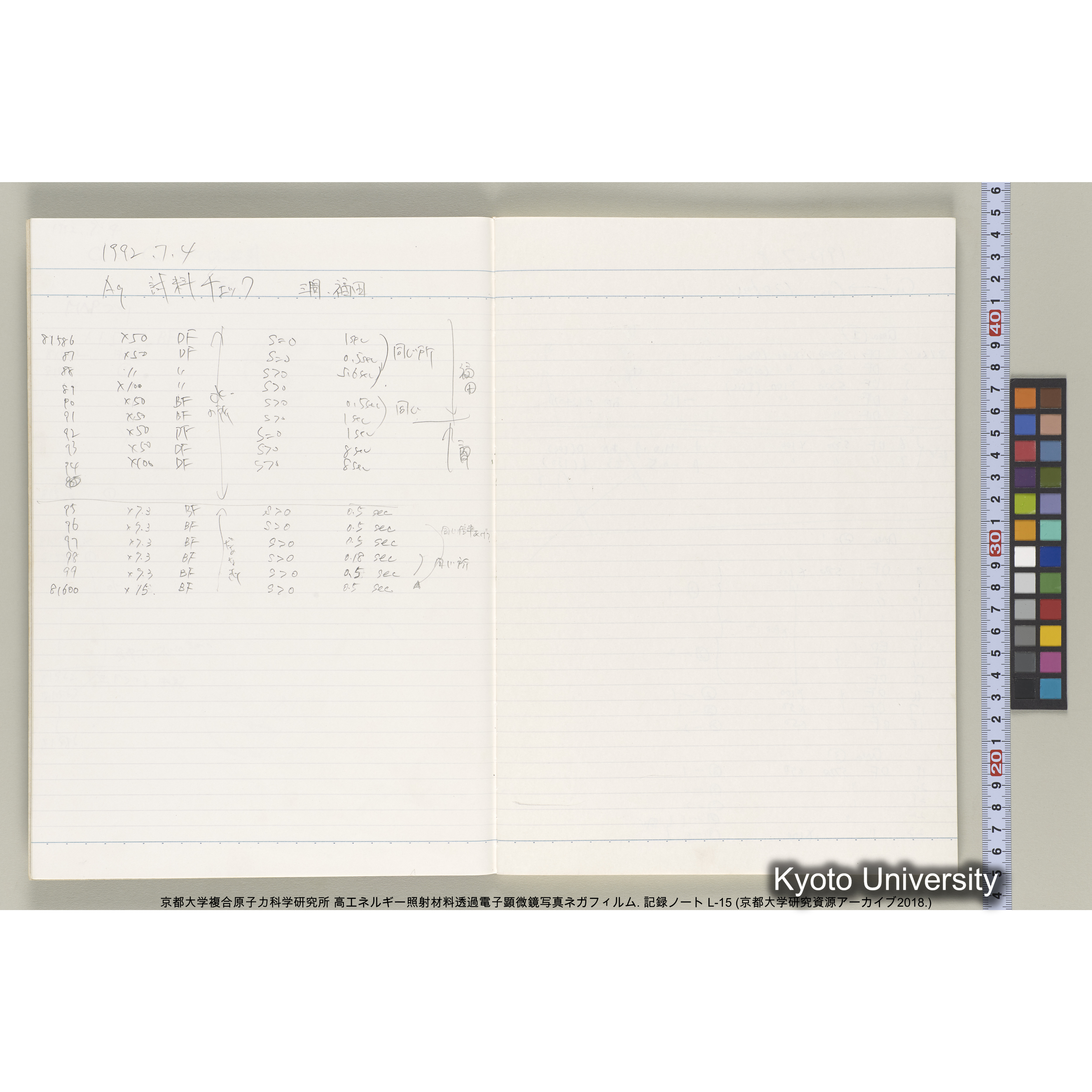 [記録ノート, Lシリーズ] L-15. 81512-82574. (5)