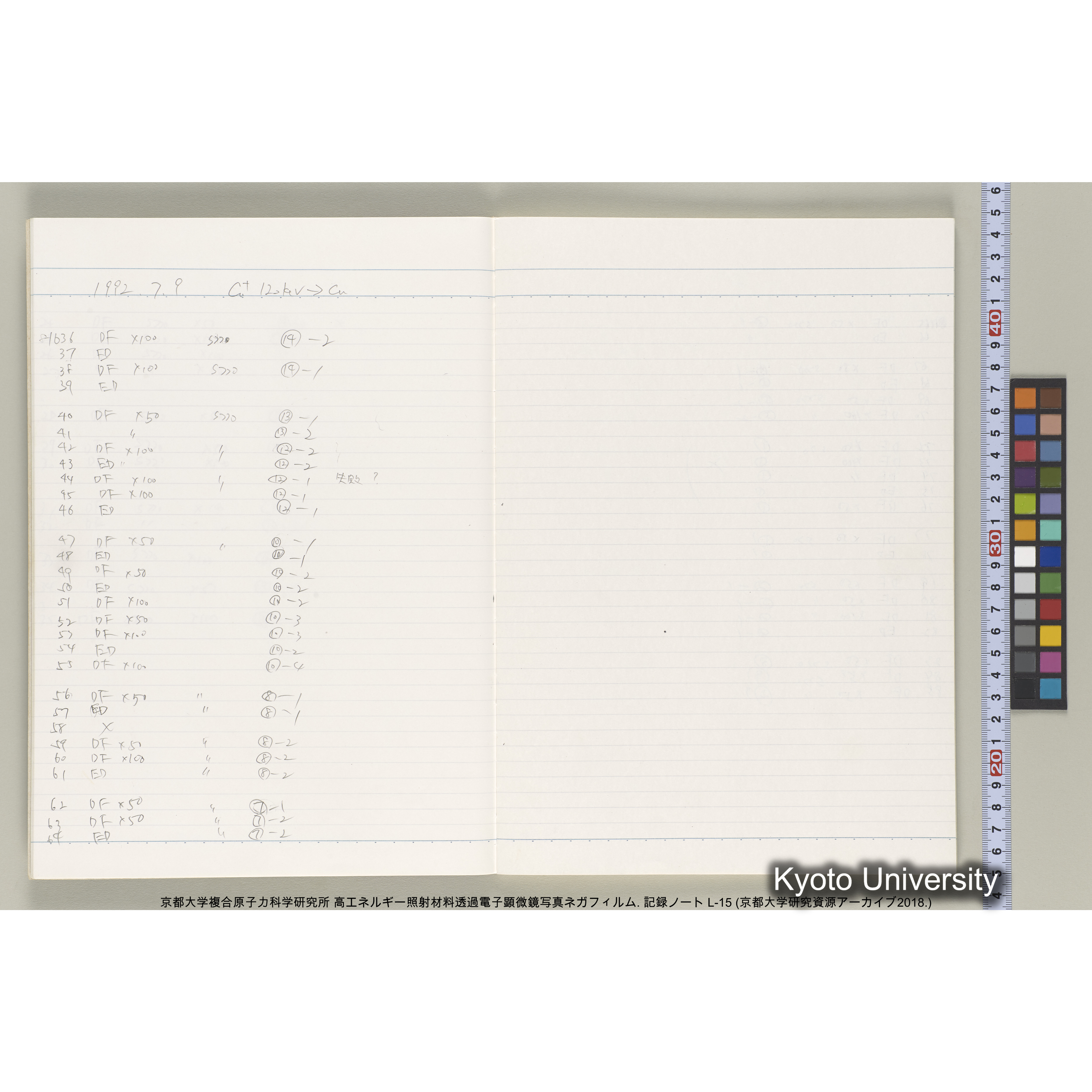 [記録ノート, Lシリーズ] L-15. 81512-82574. (8)