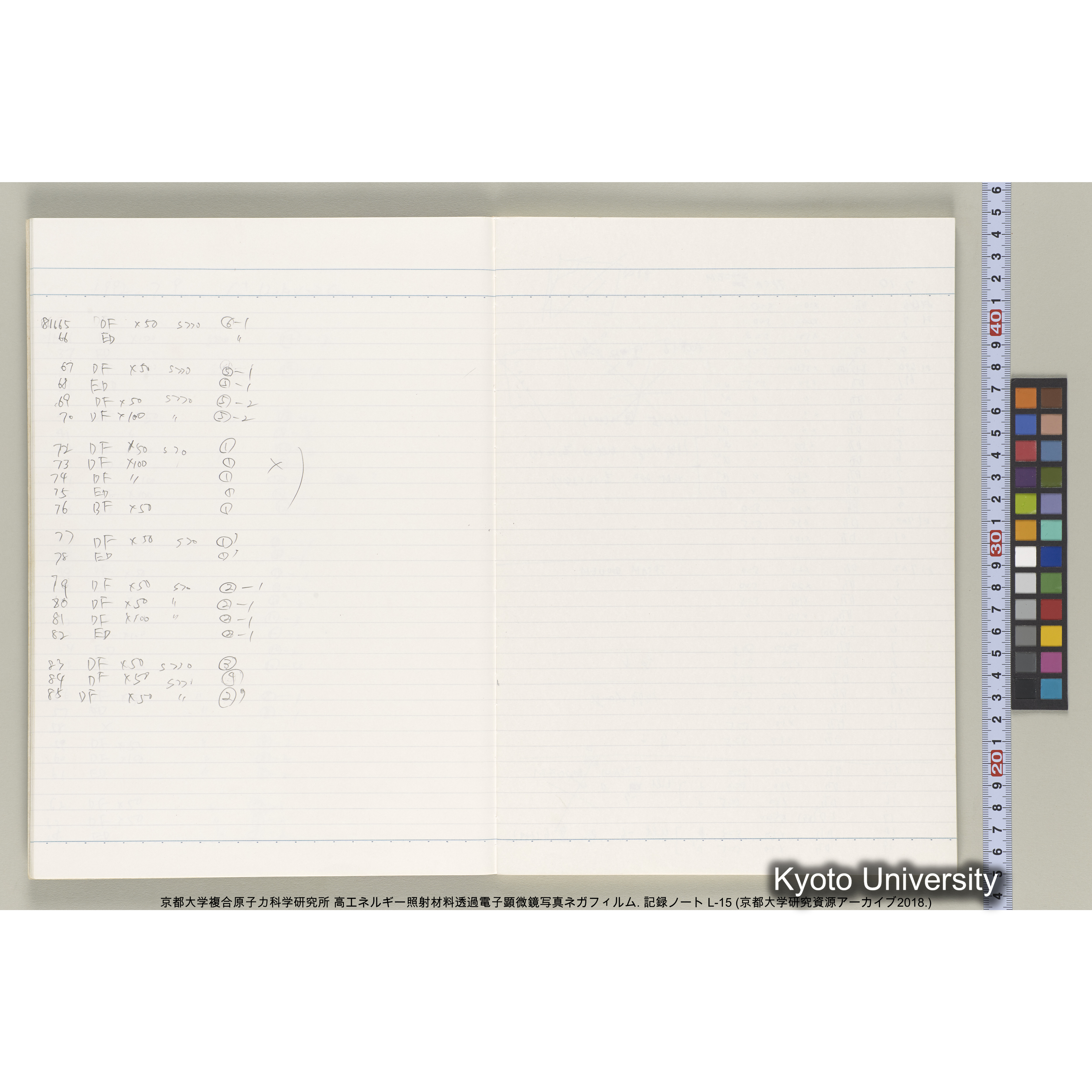 [記録ノート, Lシリーズ] L-15. 81512-82574. (9)