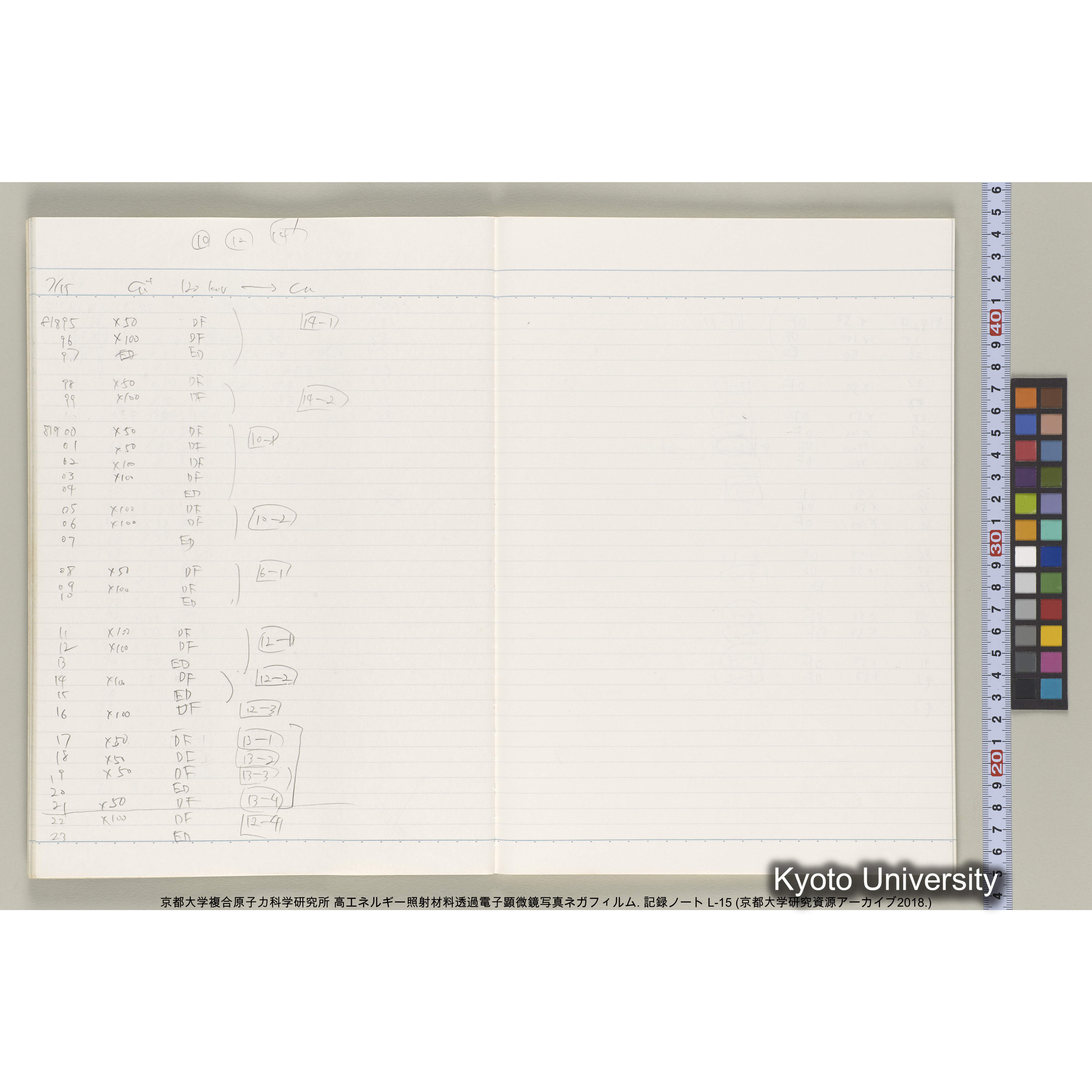 [記録ノート, Lシリーズ] L-15. 81512-82574. (19)