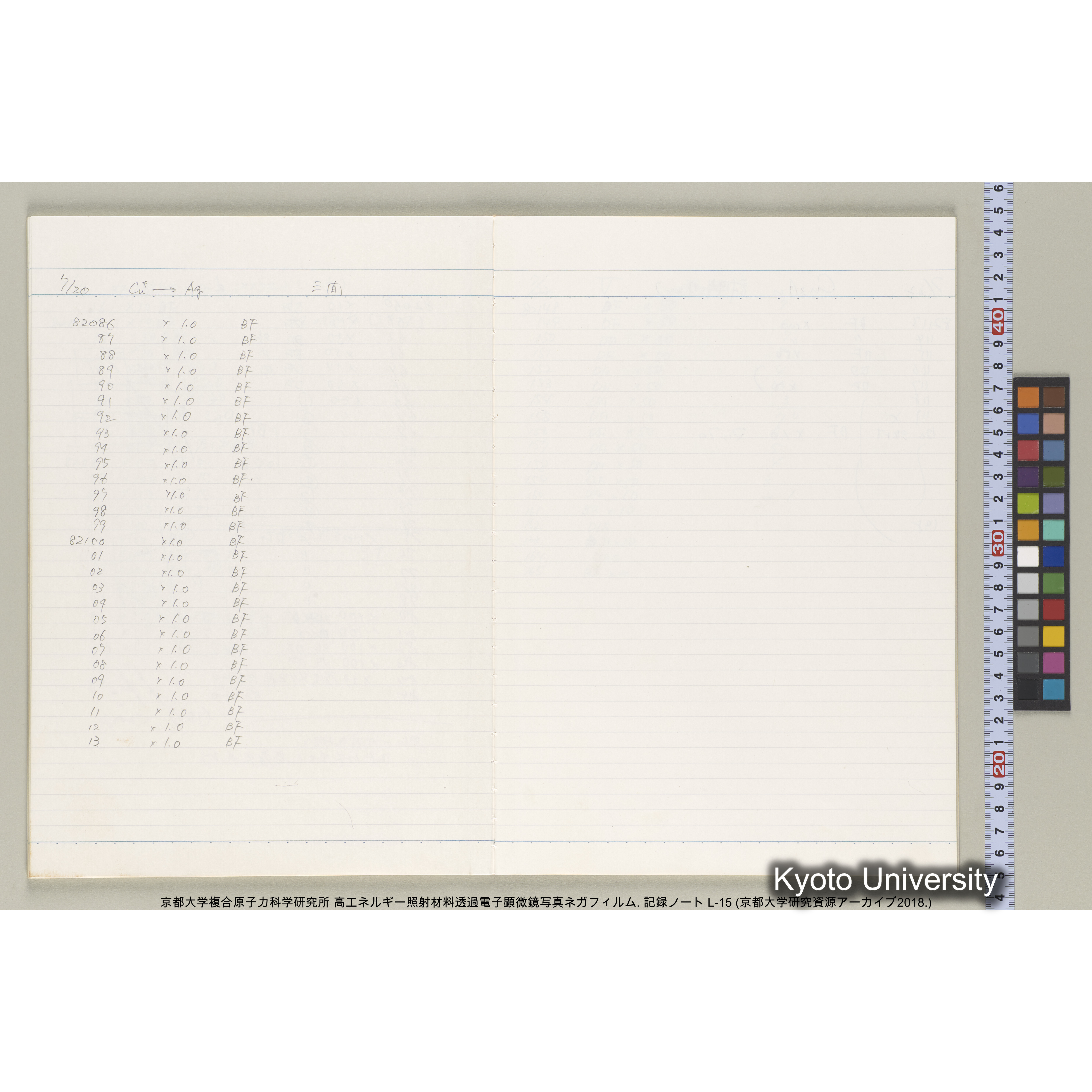 [記録ノート, Lシリーズ] L-15. 81512-82574. (25)