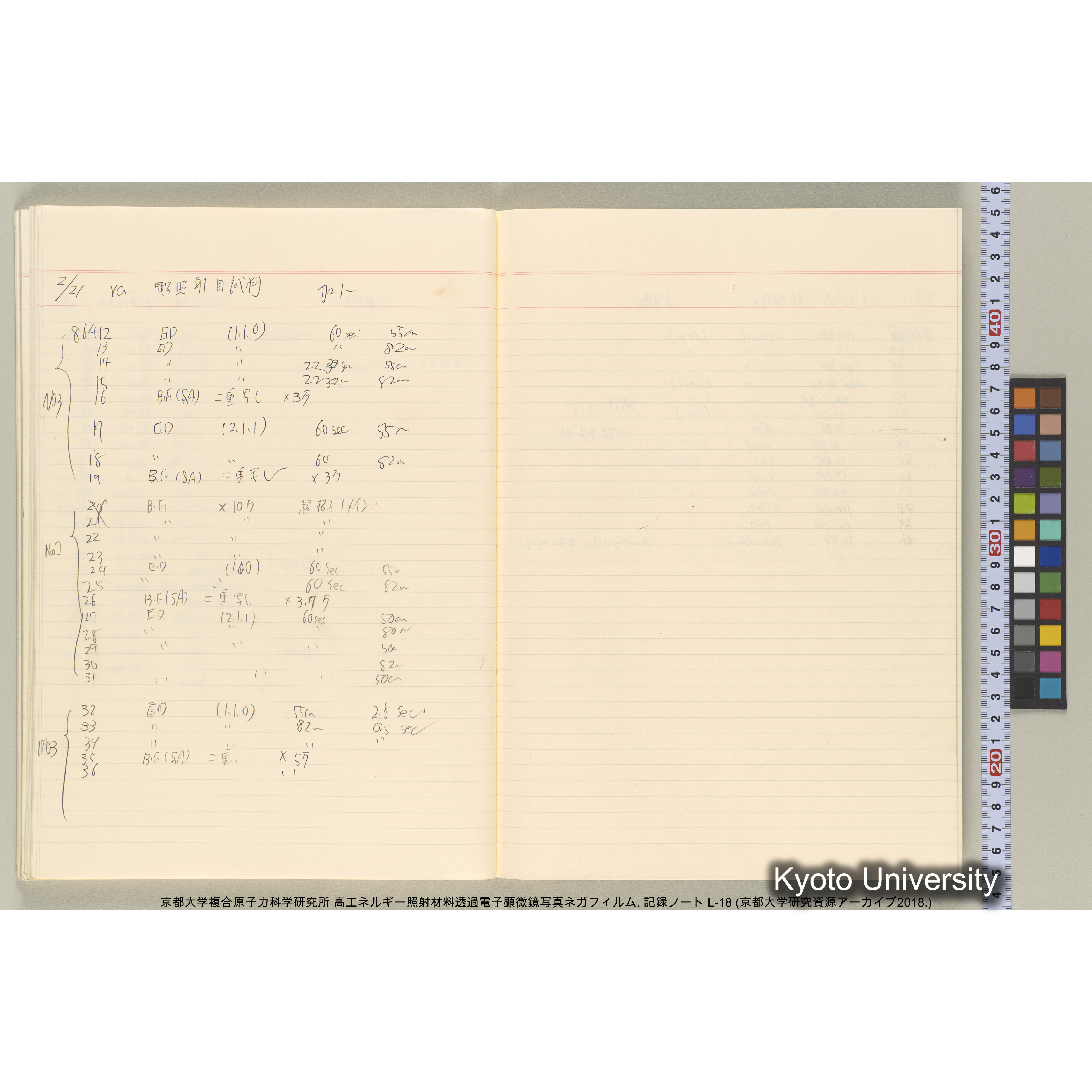 [記録ノート, Lシリーズ] L-18. 85755-86692. (48)