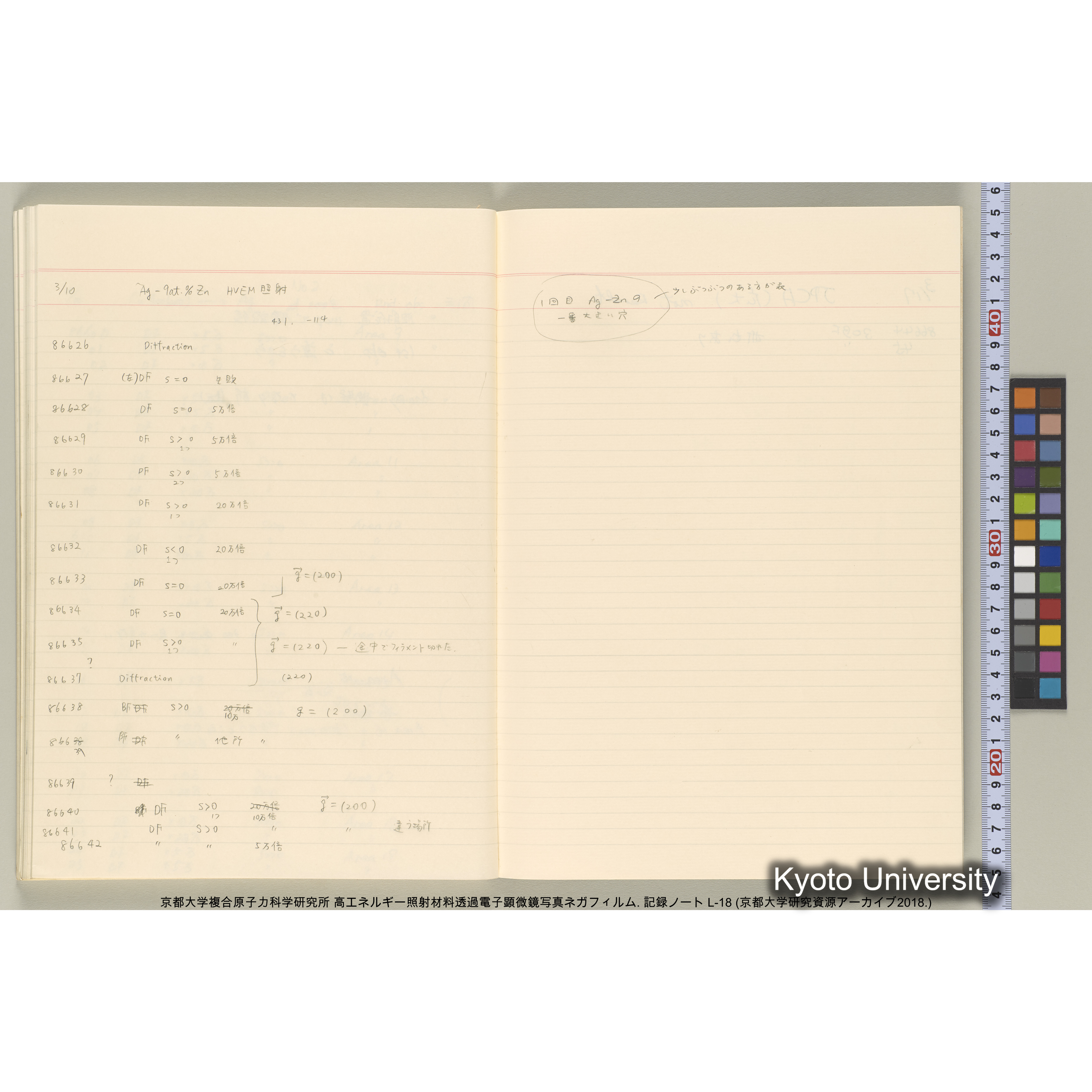 [記録ノート, Lシリーズ] L-18. 85755-86692. (60)