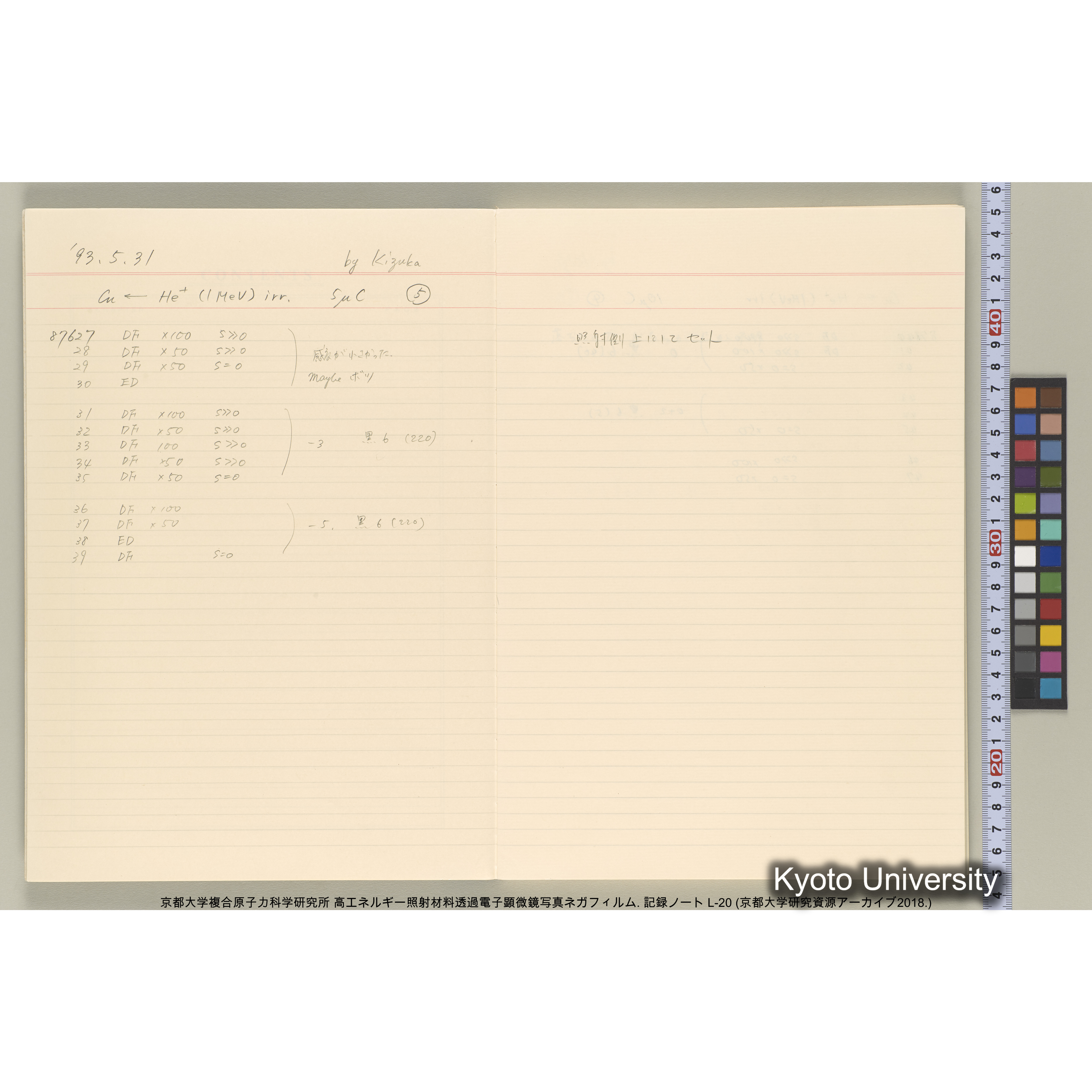 [記録ノート, Lシリーズ] L-20 ’93.5.31〜 (4)