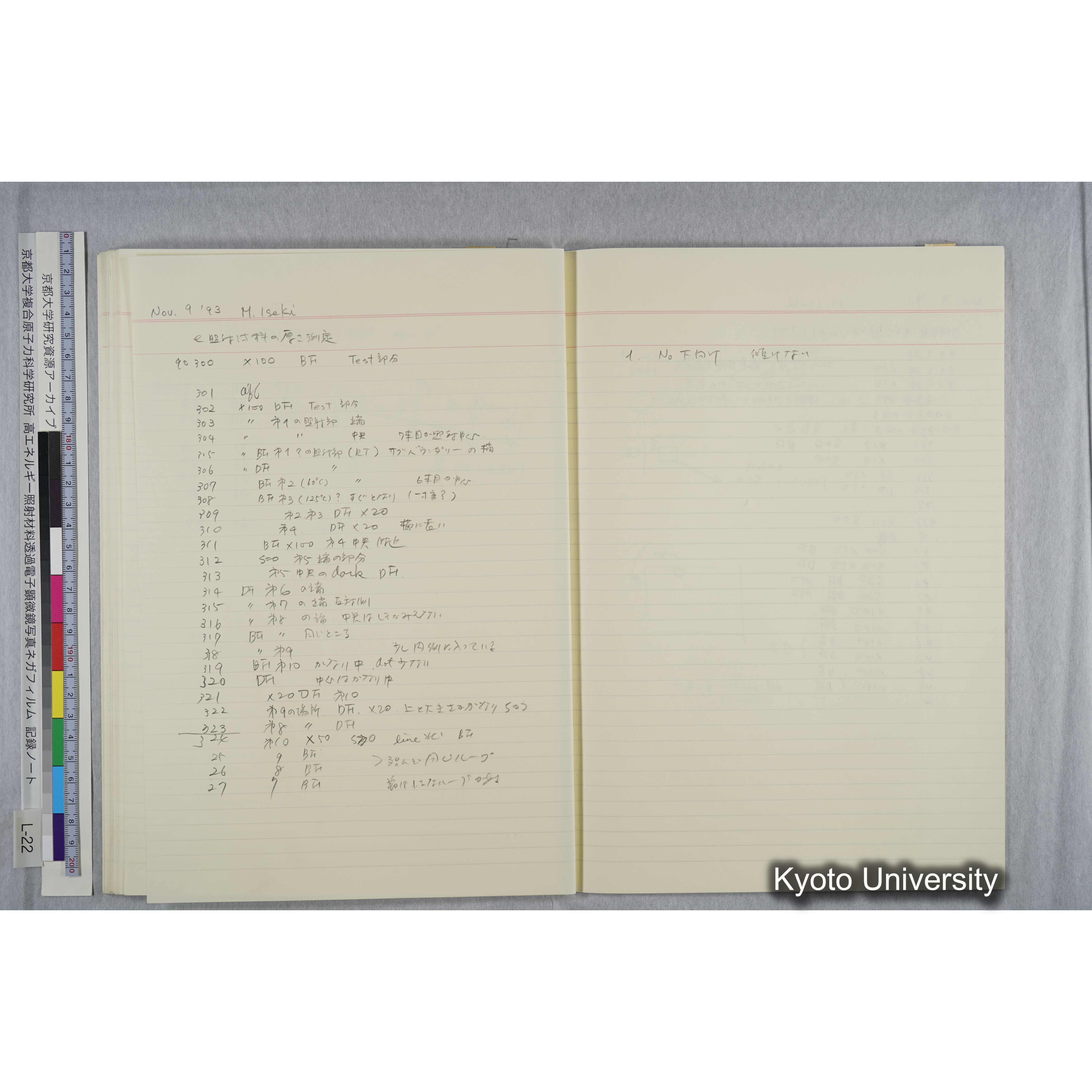 [記録ノート, Lシリーズ] L-22 '93.10.6〜 (62)