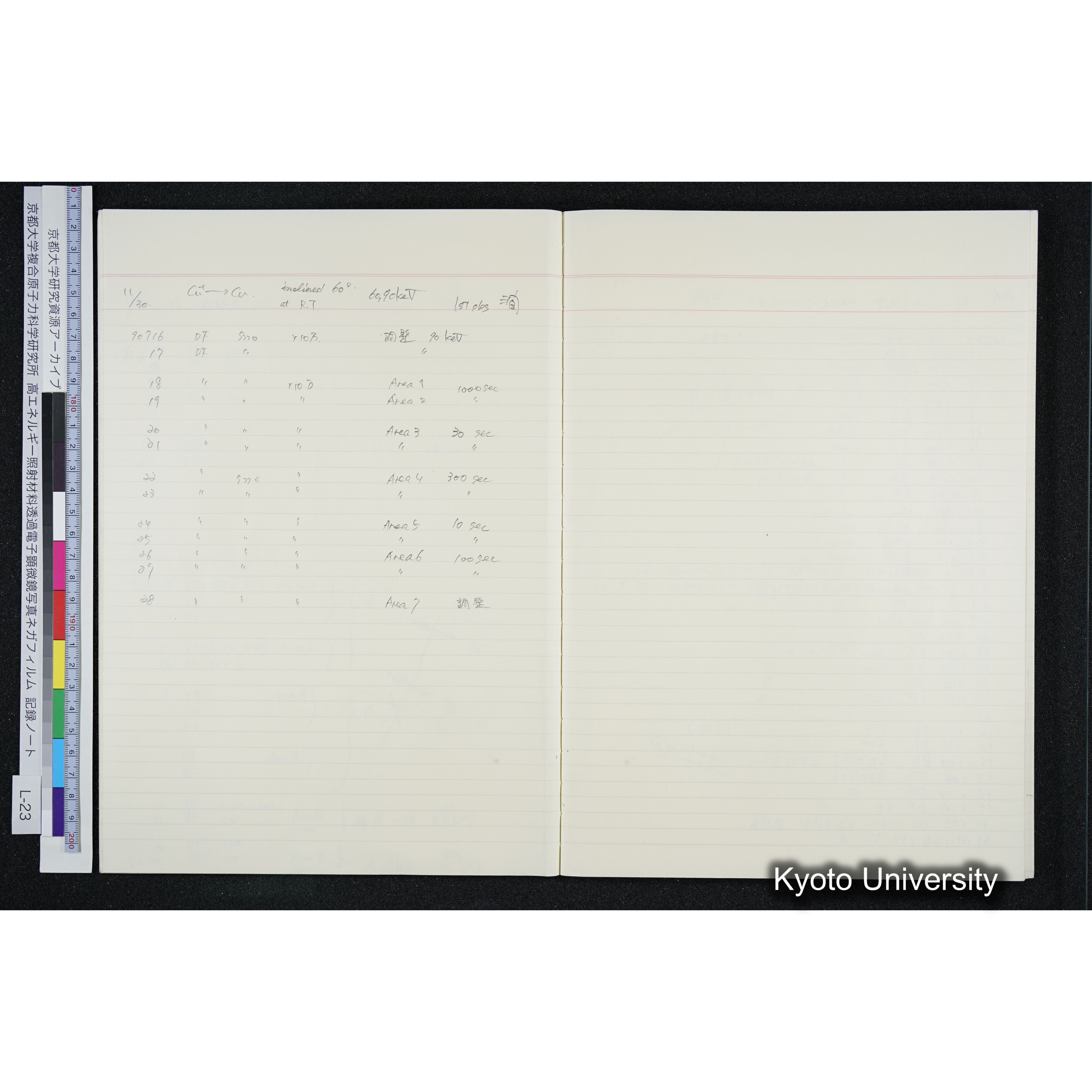 [記録ノート, Lシリーズ] L-23 '93.11.16〜 (15)